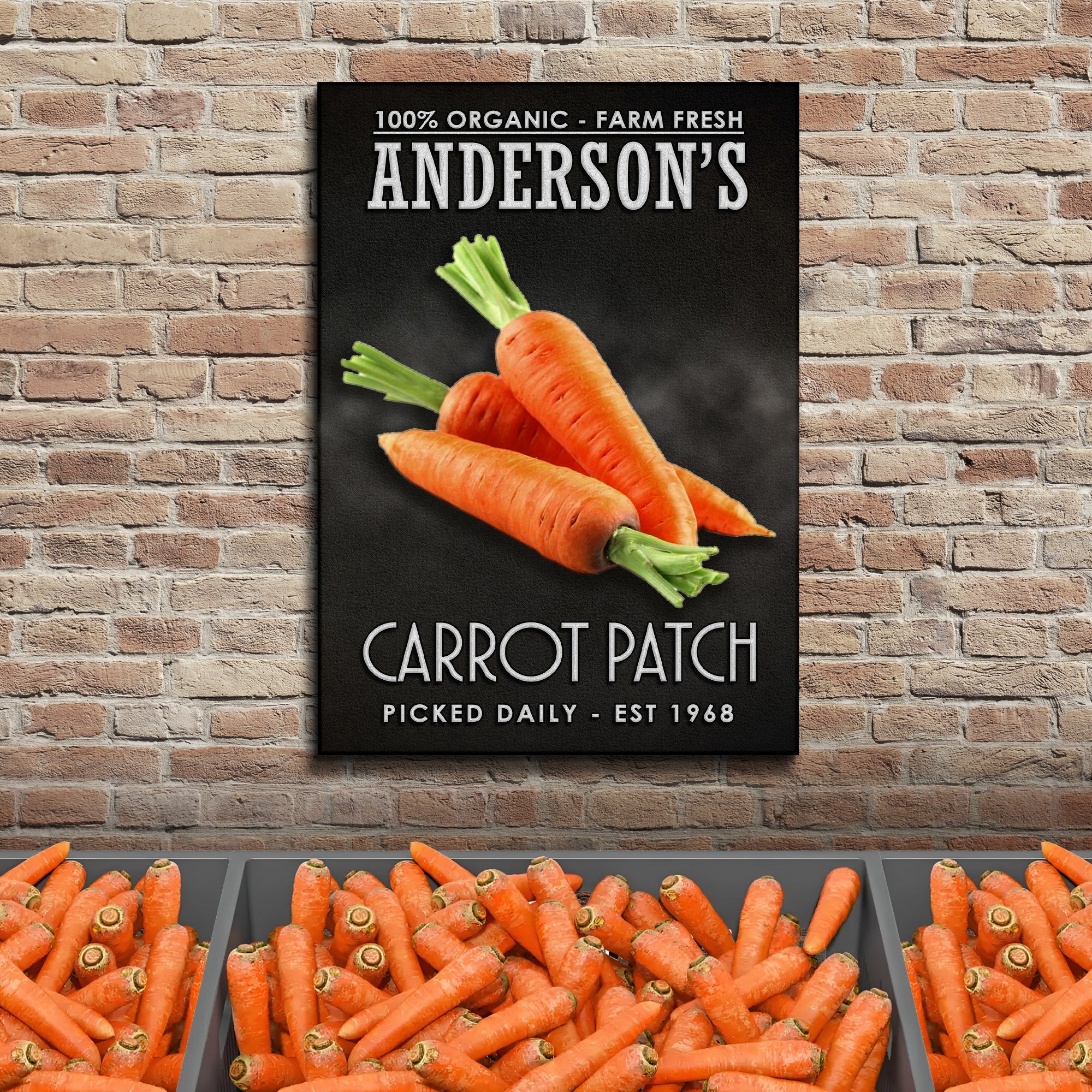 100% Organic Carrot Patch Sign - Image 2