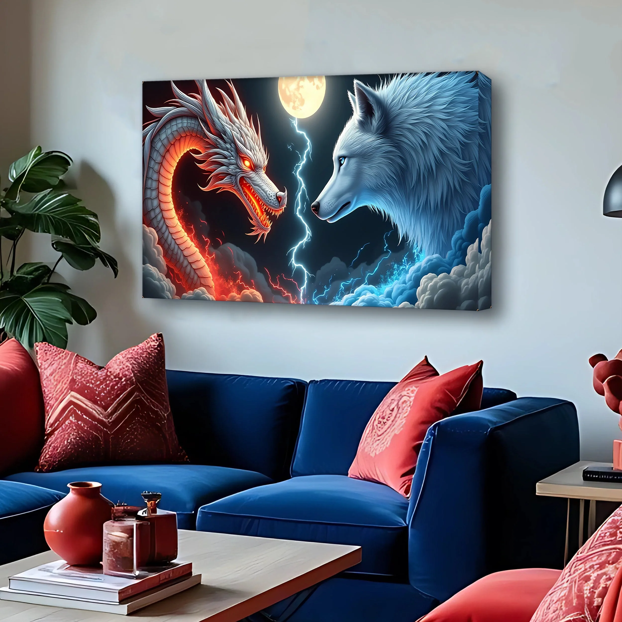 3D Dragon and Wolf Wall Art III - Image 3