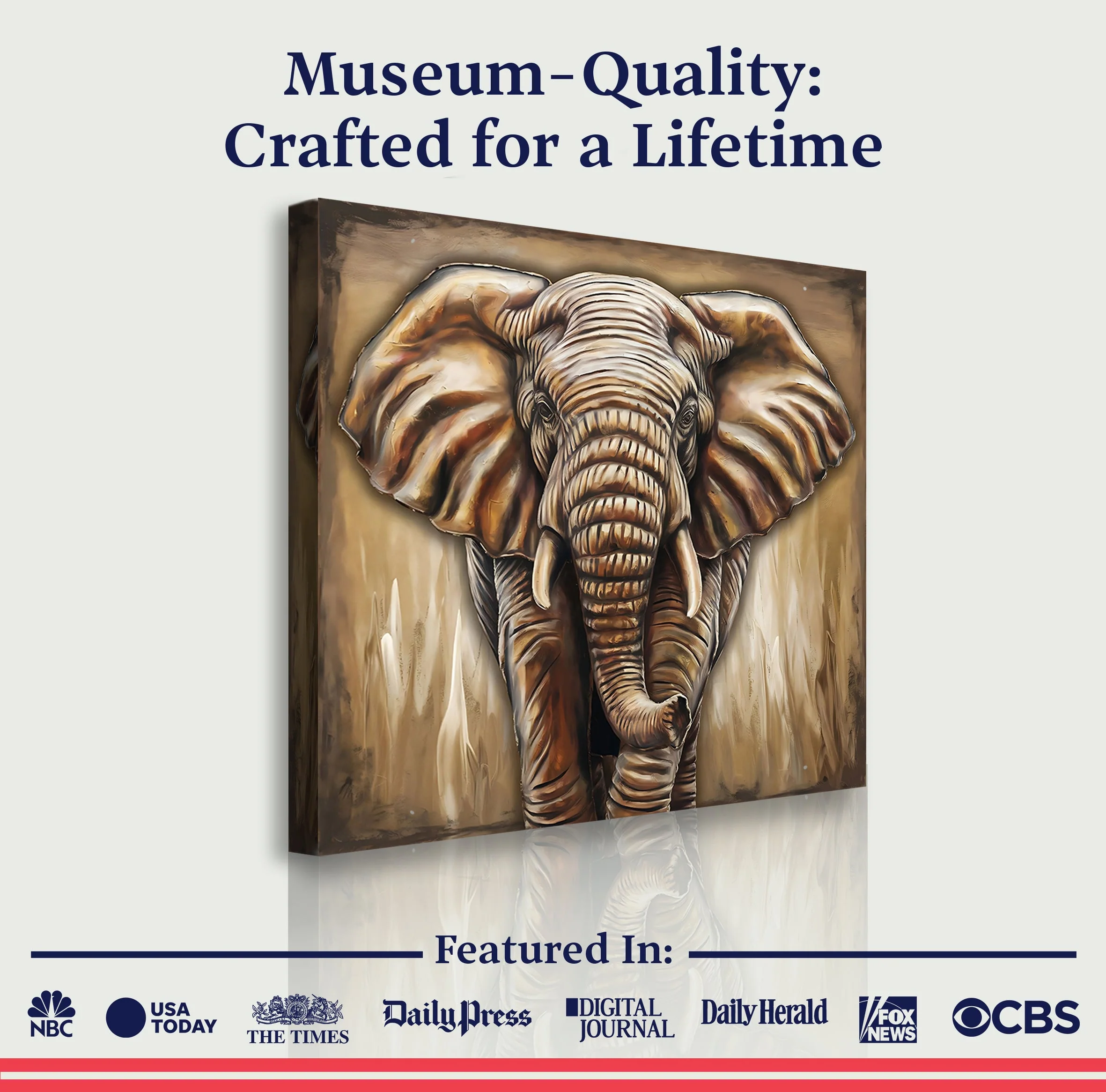 3D Elephant Wall Art - Image 6