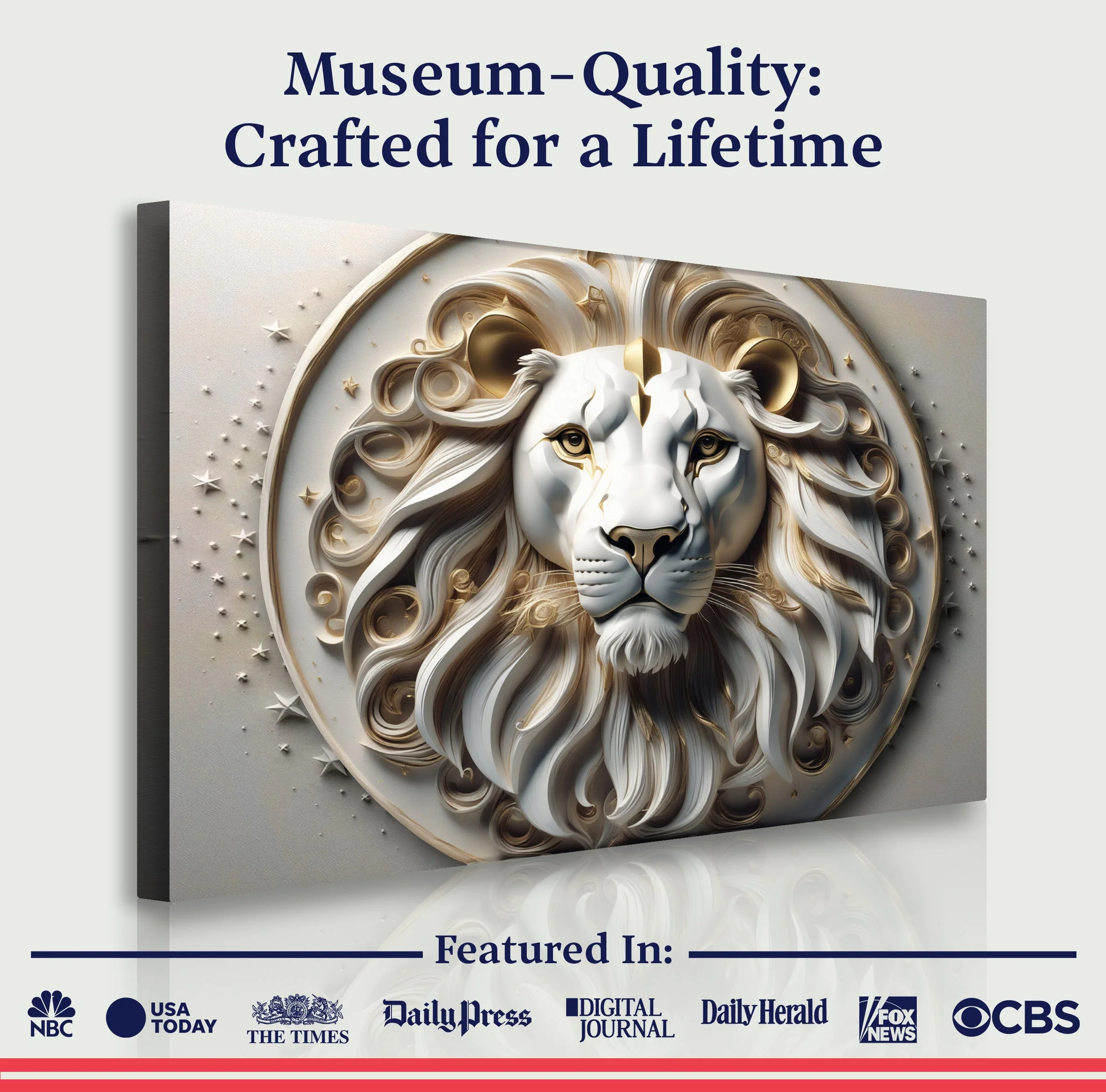 3D Majestic Lion Wall Art VI - Image 6