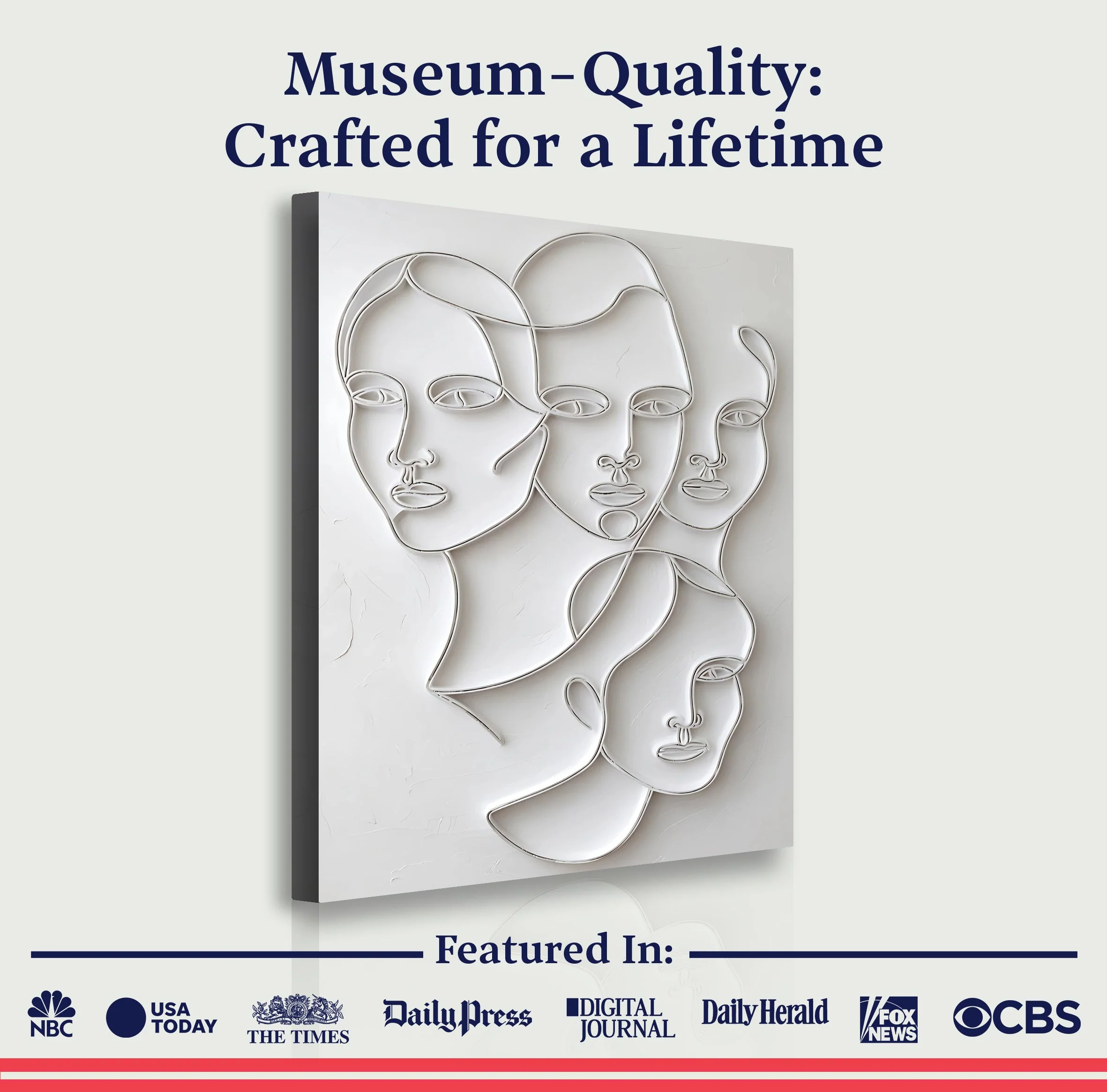 3D Minimalist Faces Wall Art - Image 6