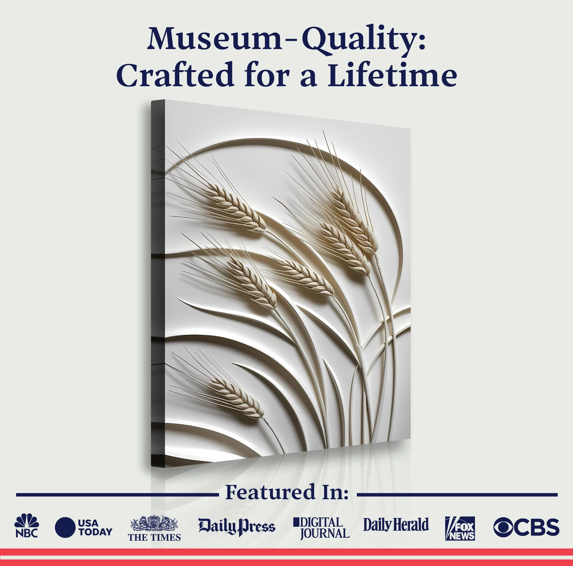 3D Minimalist Wheat Wall Art - Image 6