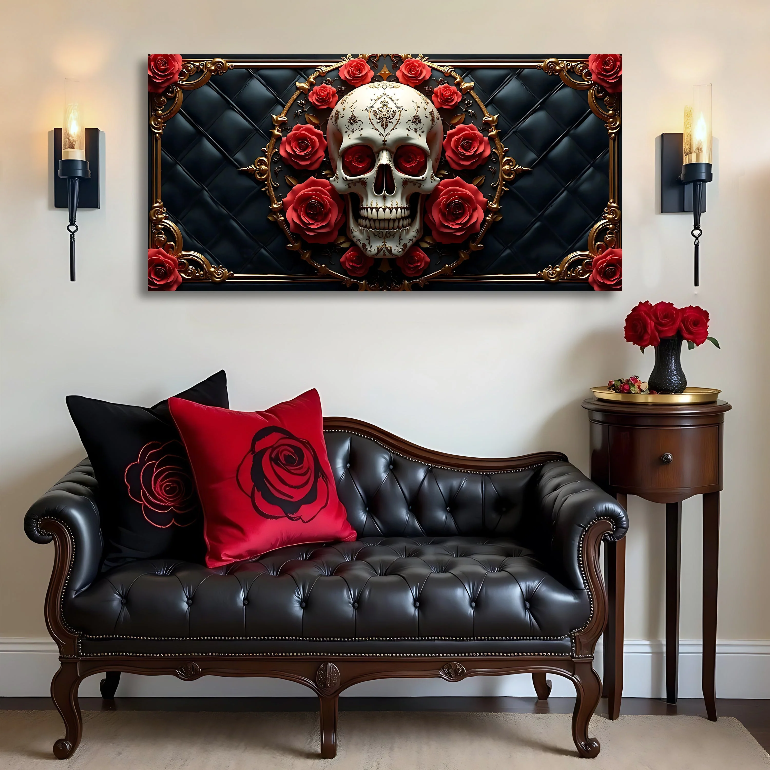 3D Rose and Skull Wall Art VII - Image 2