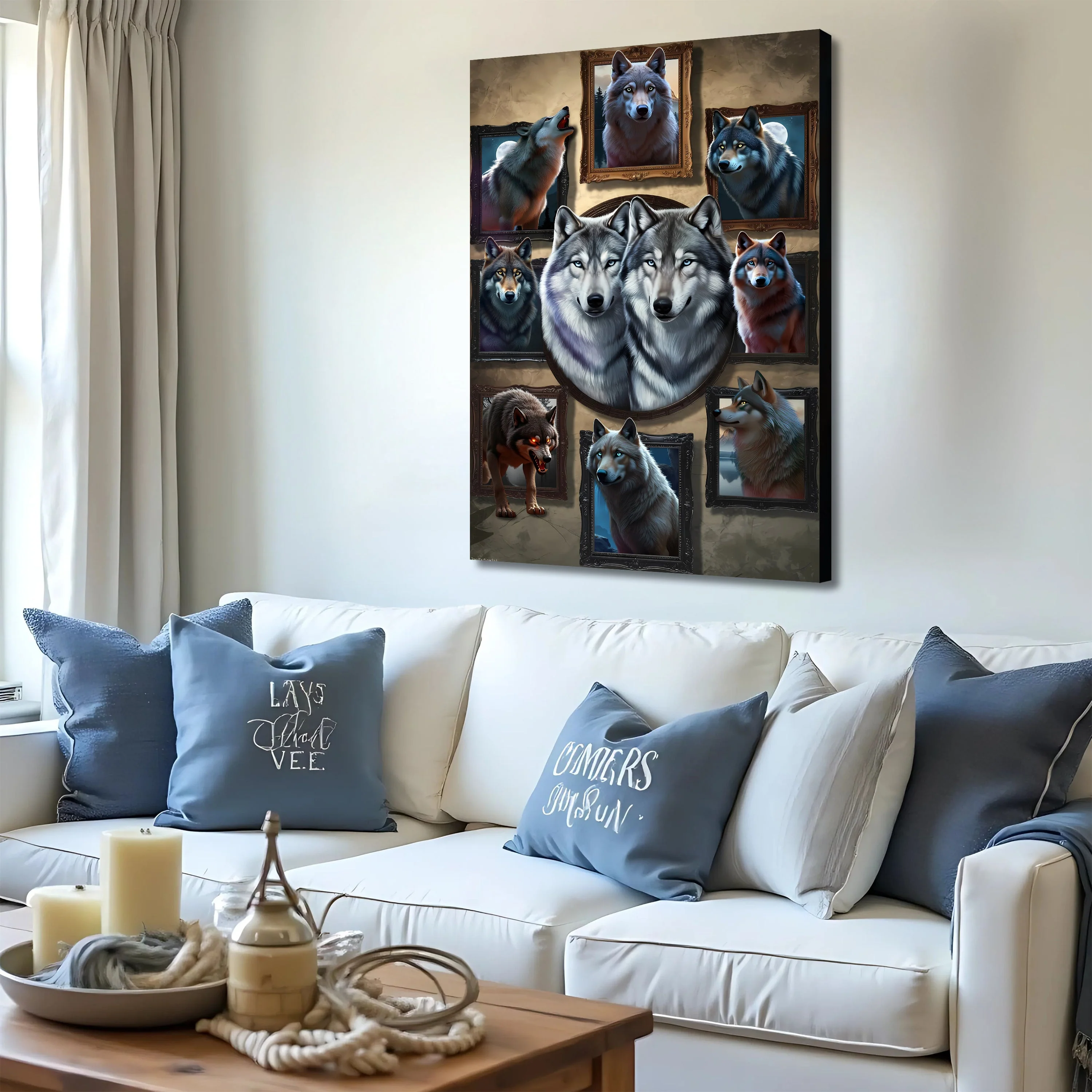 3D Wolf Collage Wall Art - Image 4