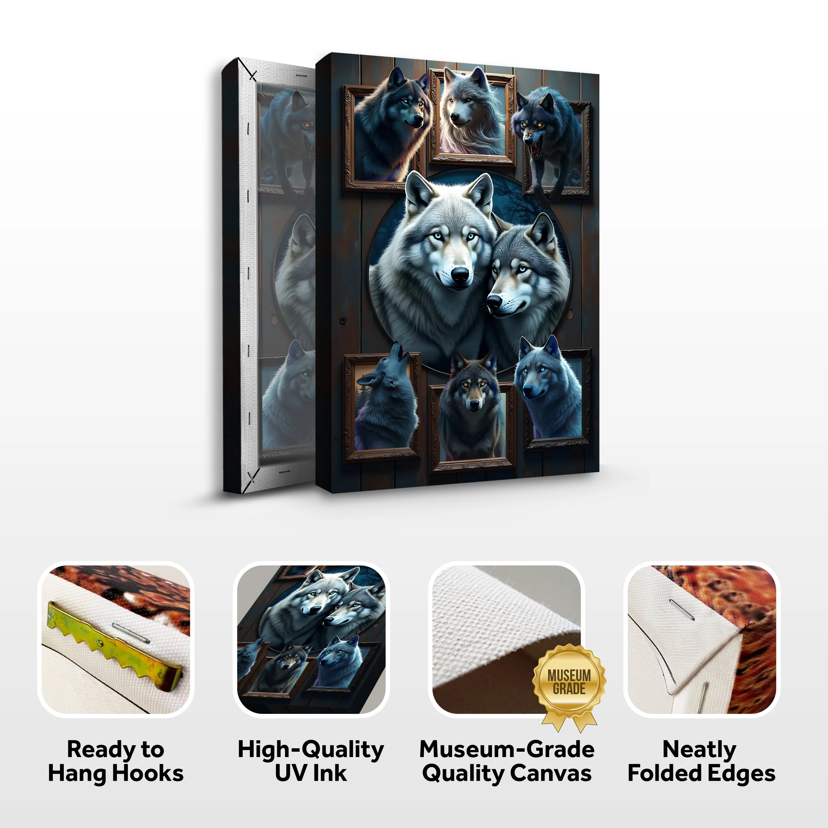 3D Wolf Collage Wall Art II - Image 8