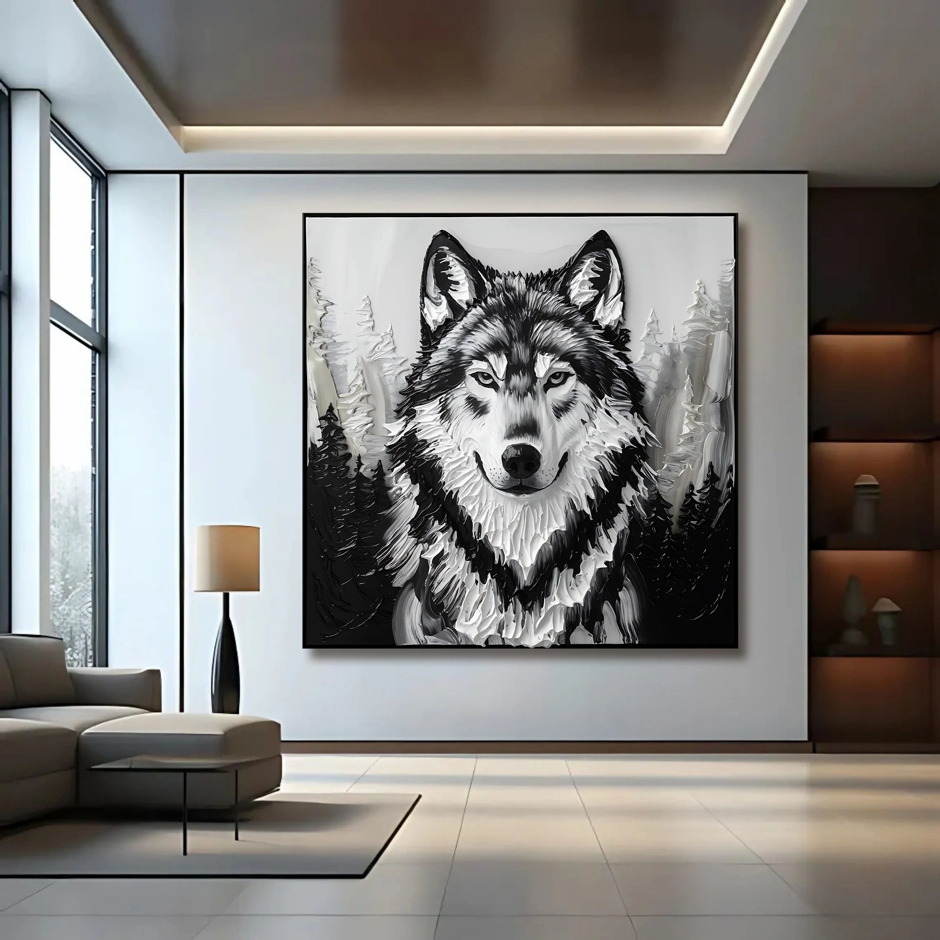 3D Wolf Wall Art IV - Image 2