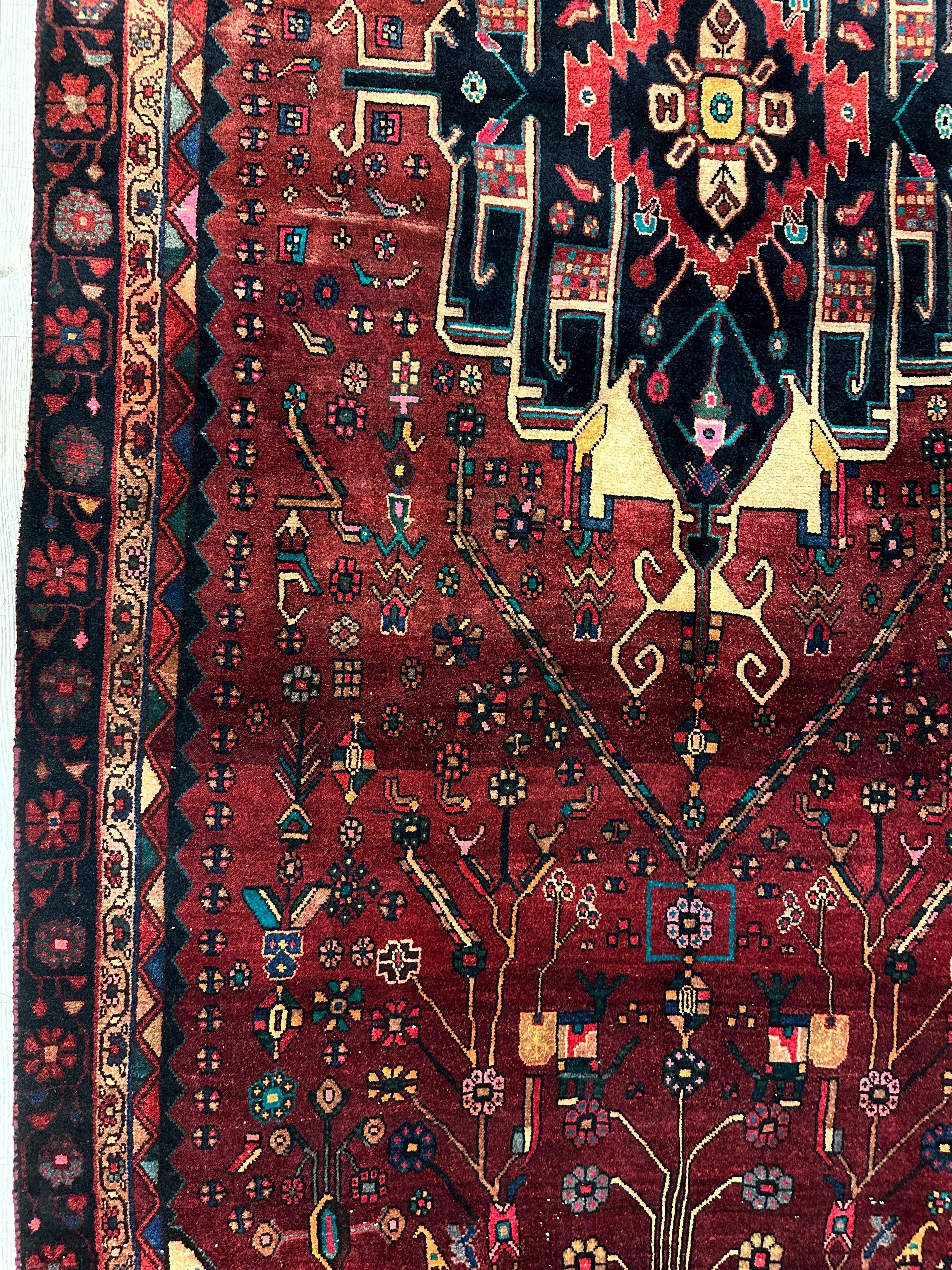 4'2” x 11’4” Hand Knotted Farahan Persian Wool Runner Rug - Image 24