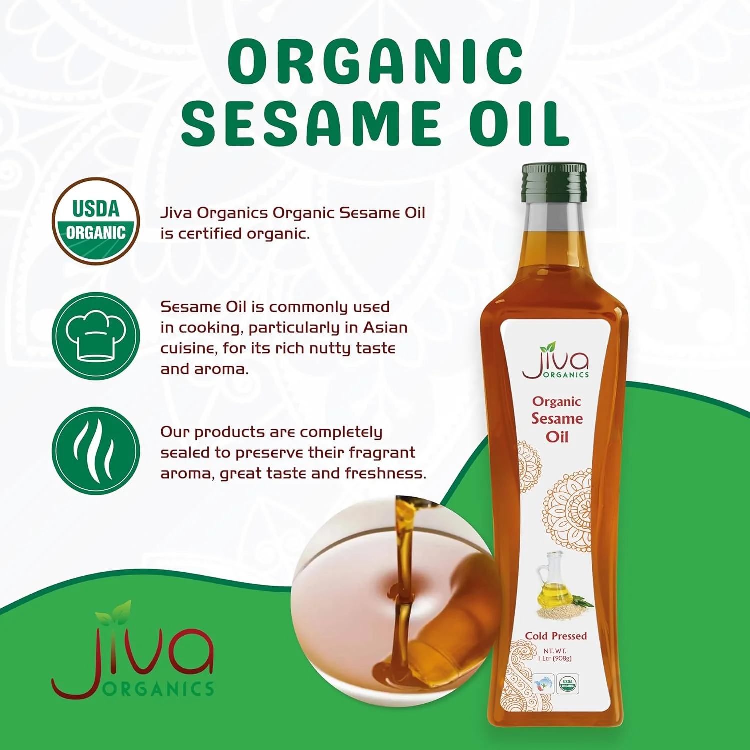 Jiva Sesame Oil 1L - Image 2