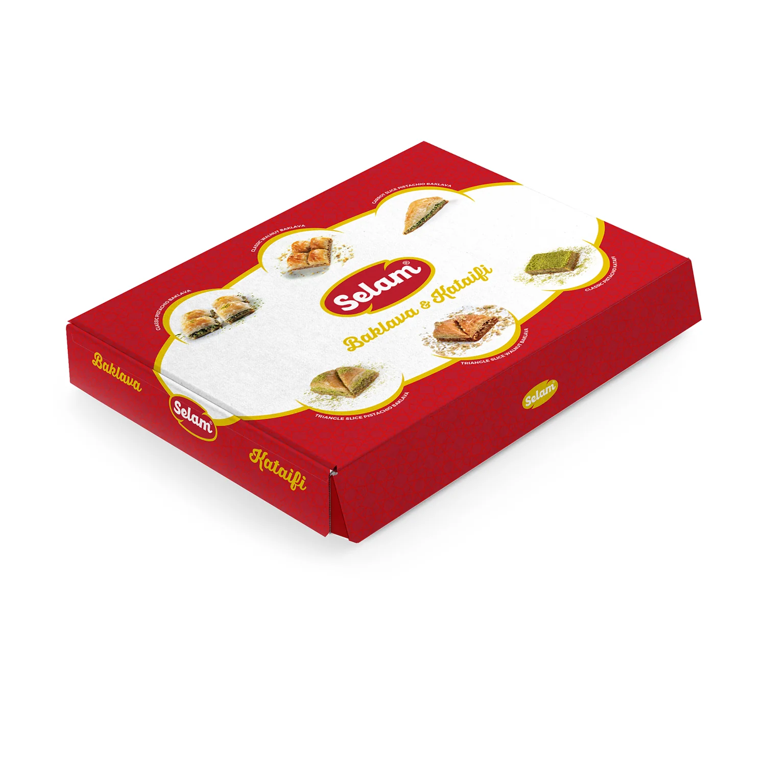 Selam Triangle Slice Pistachio Baklava, 48pcs, 5.5lbs (2500g)