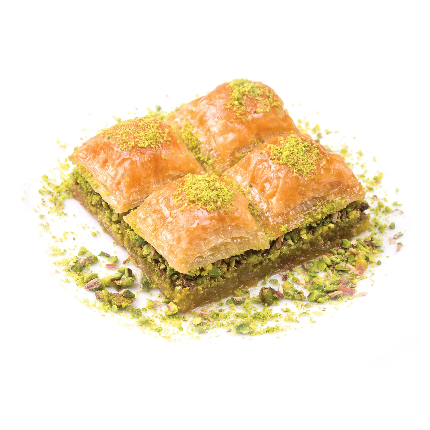 Moda Baklava, Square Slice with Pistachio, 54pcs, 6lbs (2700g) - Image 2