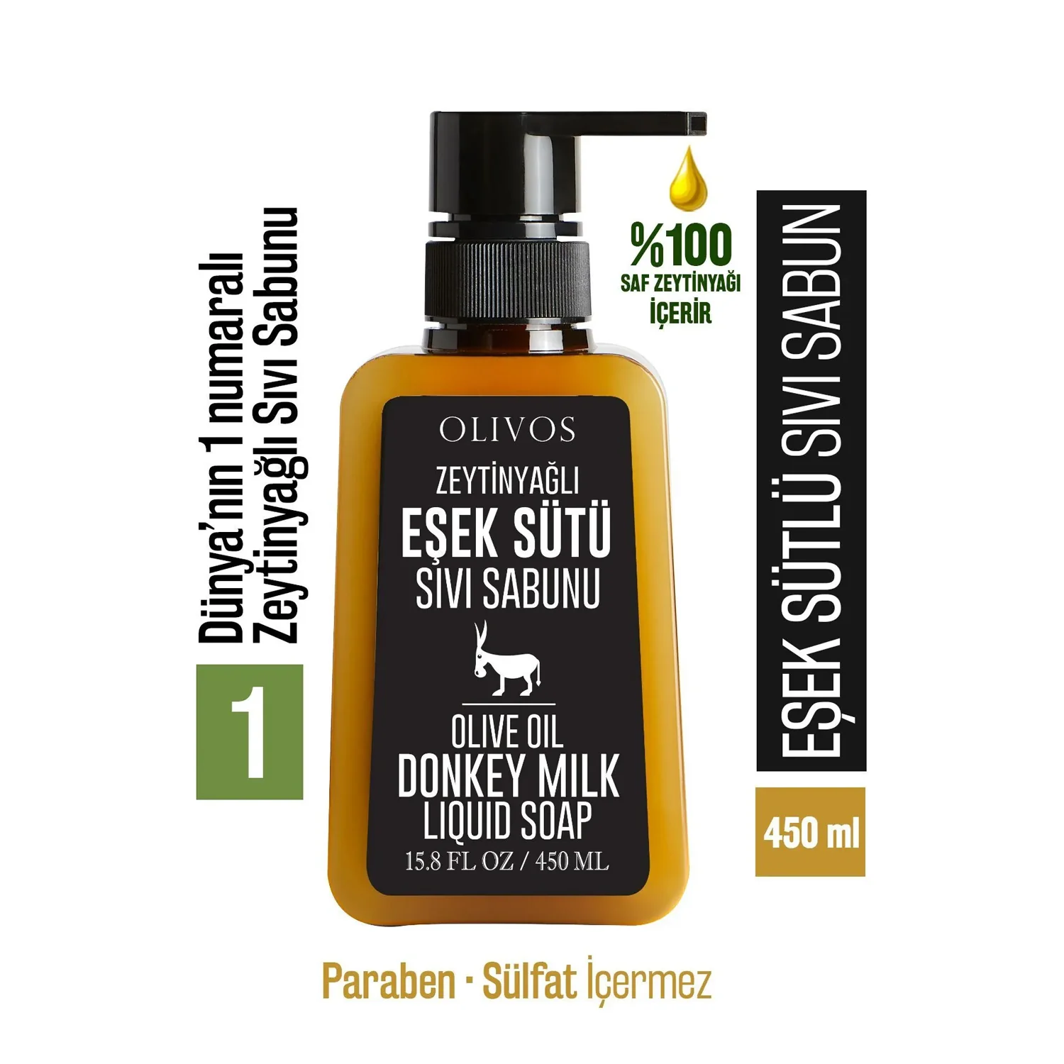 Olivos Donkey Milk Soap 450Ml - Image 2