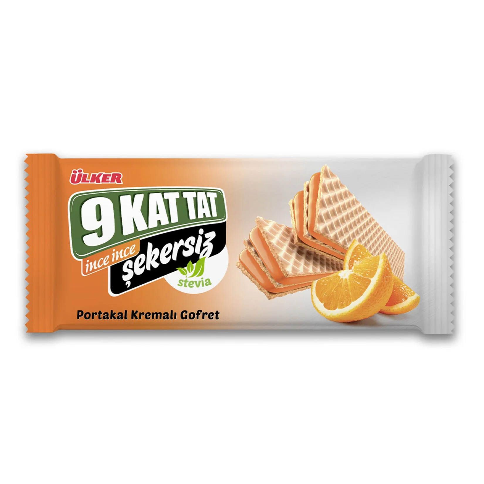 Ulker 9 Kat Thin Orange Wafer Sugar Free 118G