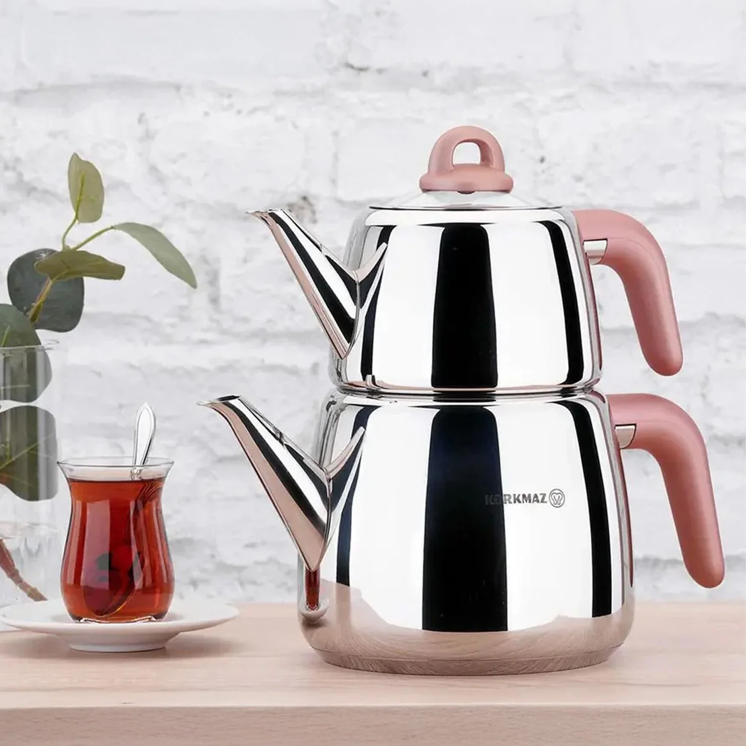 Korkmaz Bella Rosegold Teapot - Image 2