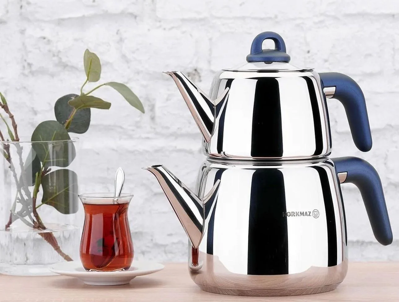 Korkmaz Bella Azura Teapot Set - Image 2