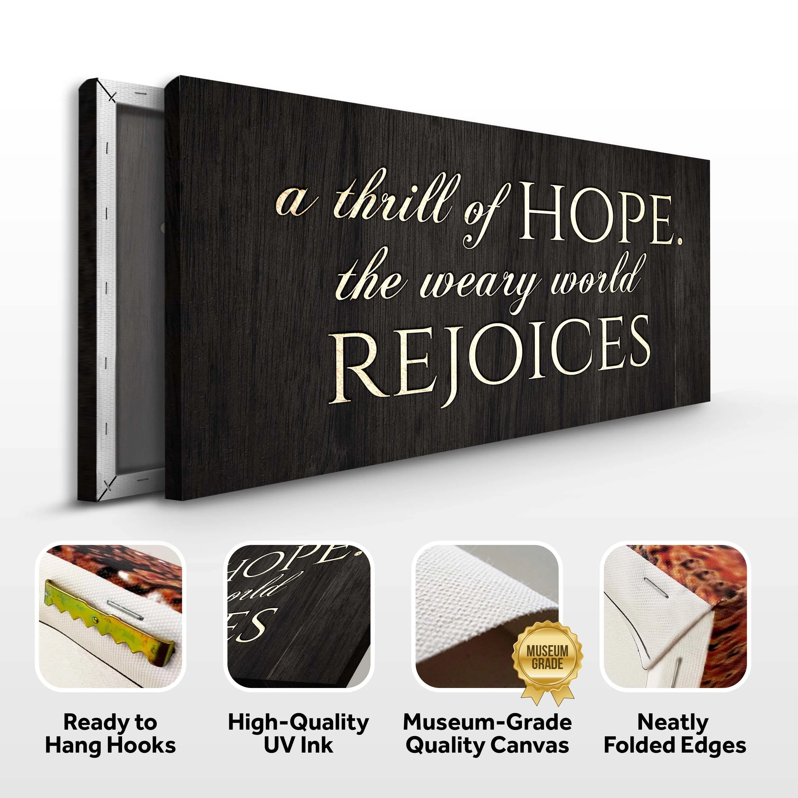 A Thrill Of Hope The Weary World Rejoices Sign II - Image 4