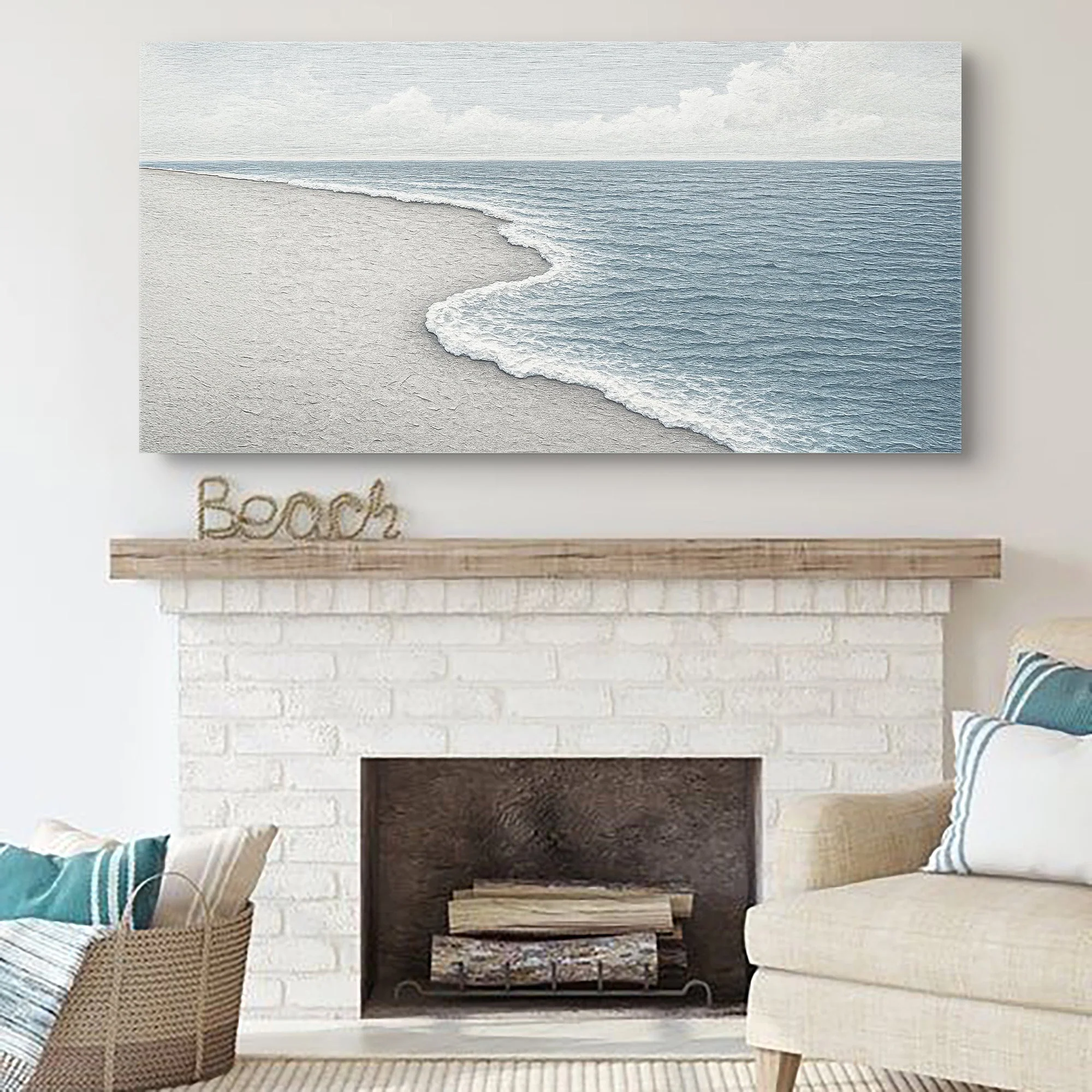 Abstract Beach Shore Wall Art - Image 3