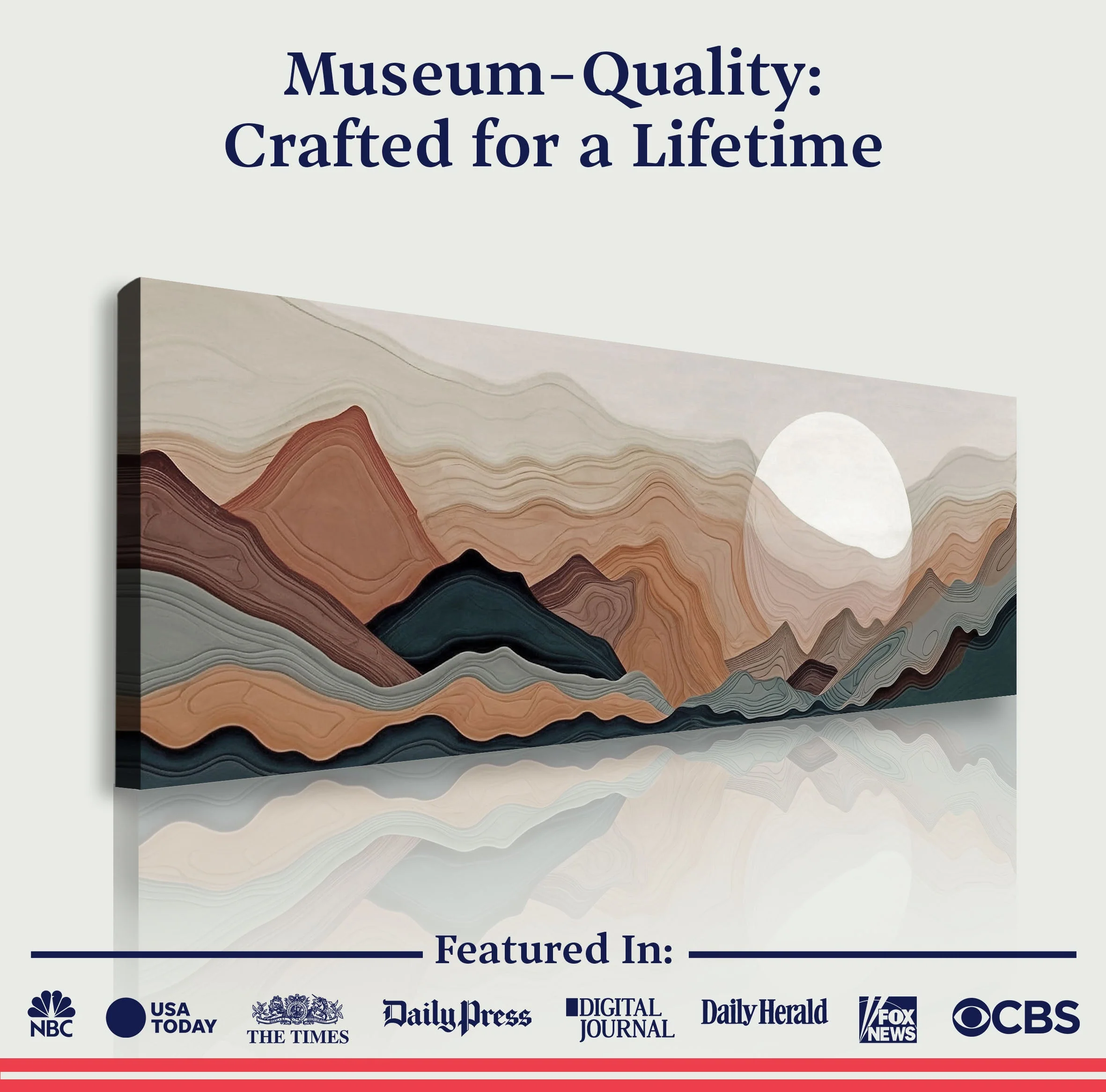 Abstract Mountains Landscape Wall Art - Image 6