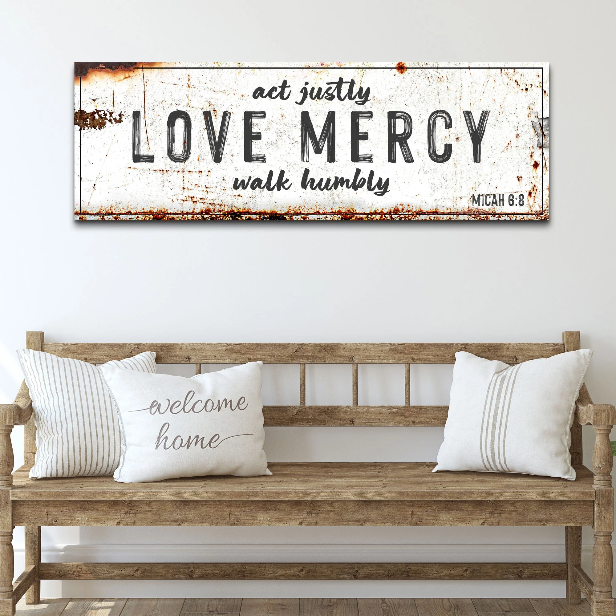 Act Justly Love Mercy Walk Humbly Faith Sign - Image 2