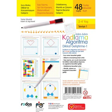 Adım Adım Kodlama, Algoritma, Dikkat Geliştirme / Seviye 1 / 2-4 Yaş - Image 2