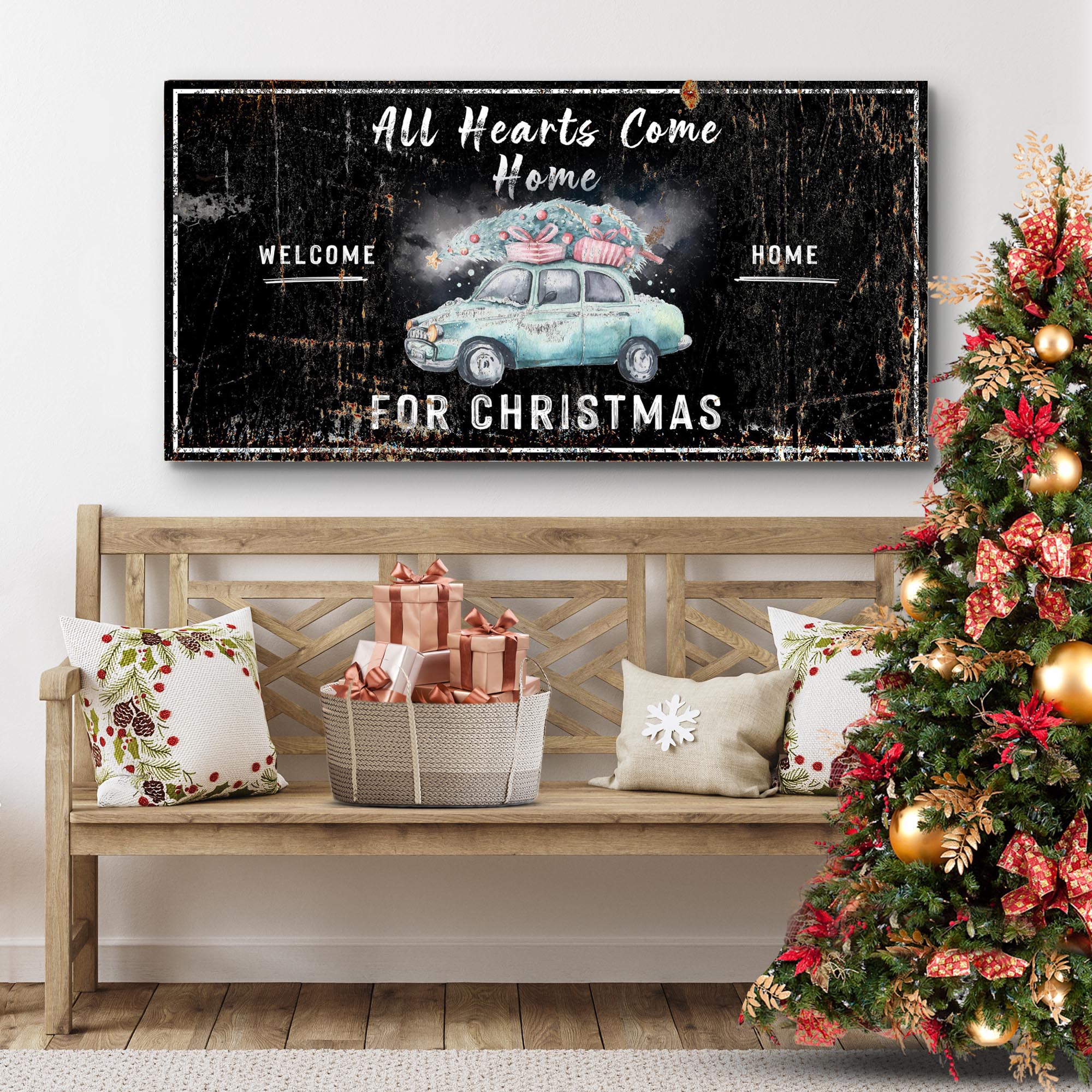 All Hearts Come Home For Christmas Sign - Image 6