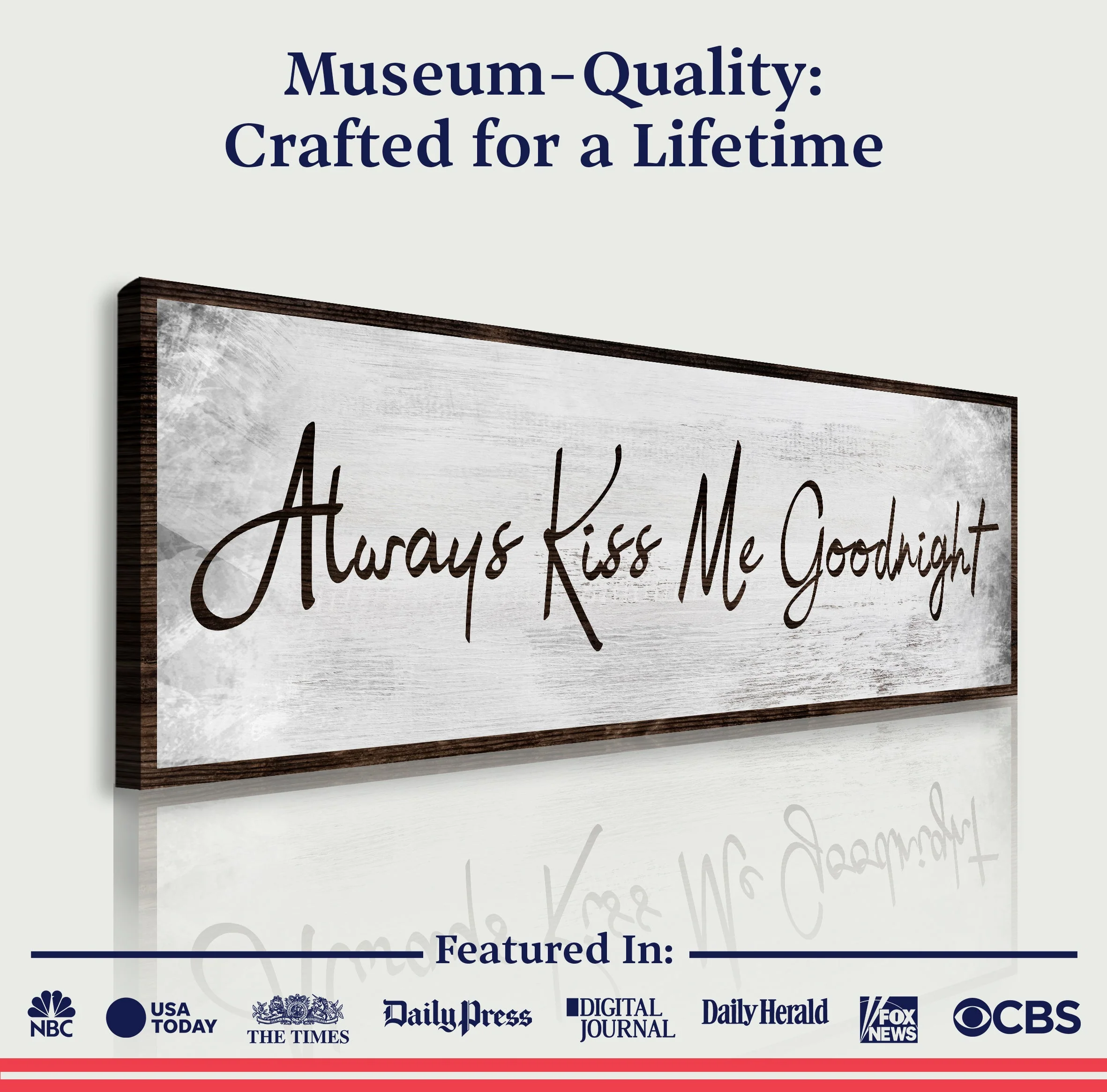 Always Kiss Me Goodnight Sign IV - Image 3