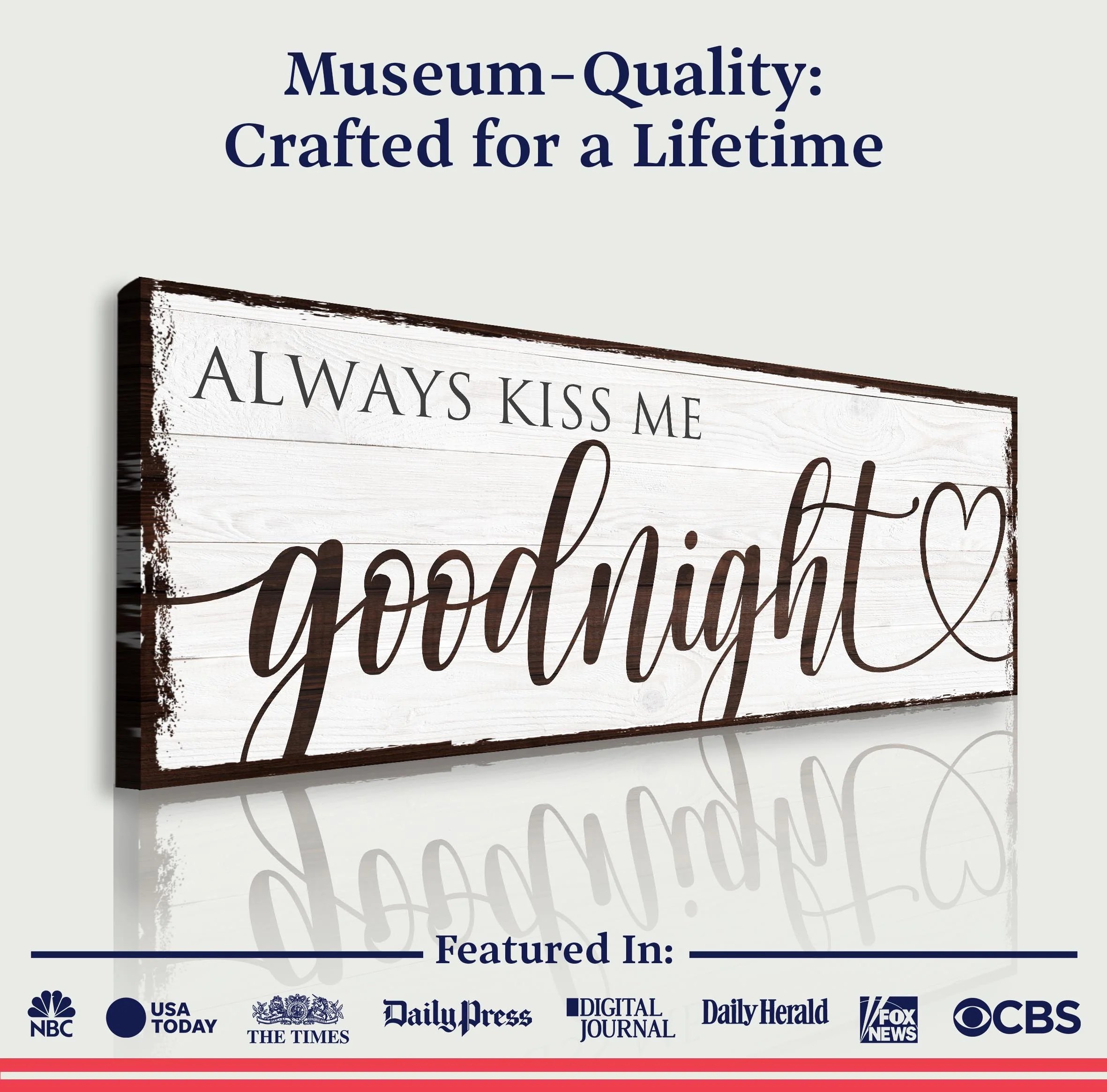 Always Kiss Me Goodnight Sign VII - Image 4