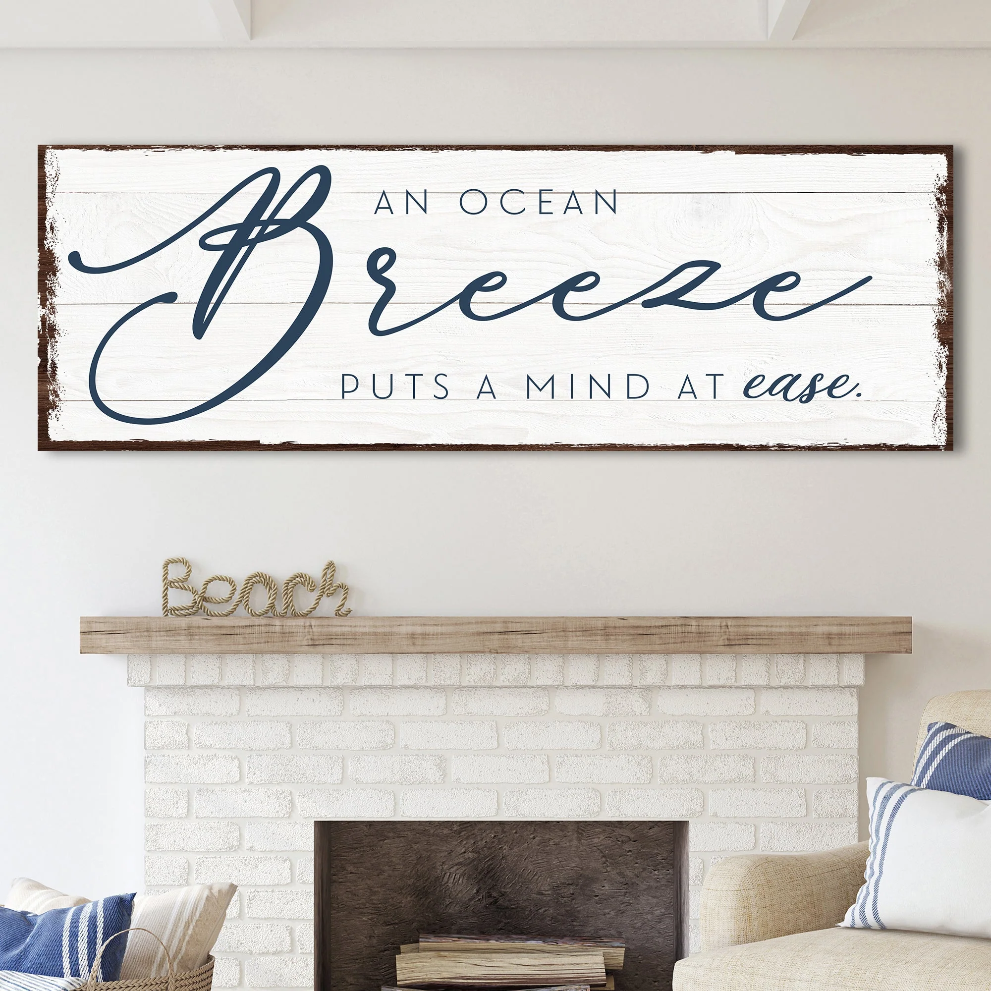 An Ocean Breeze Puts A Mind At Ease Sign - Image 3