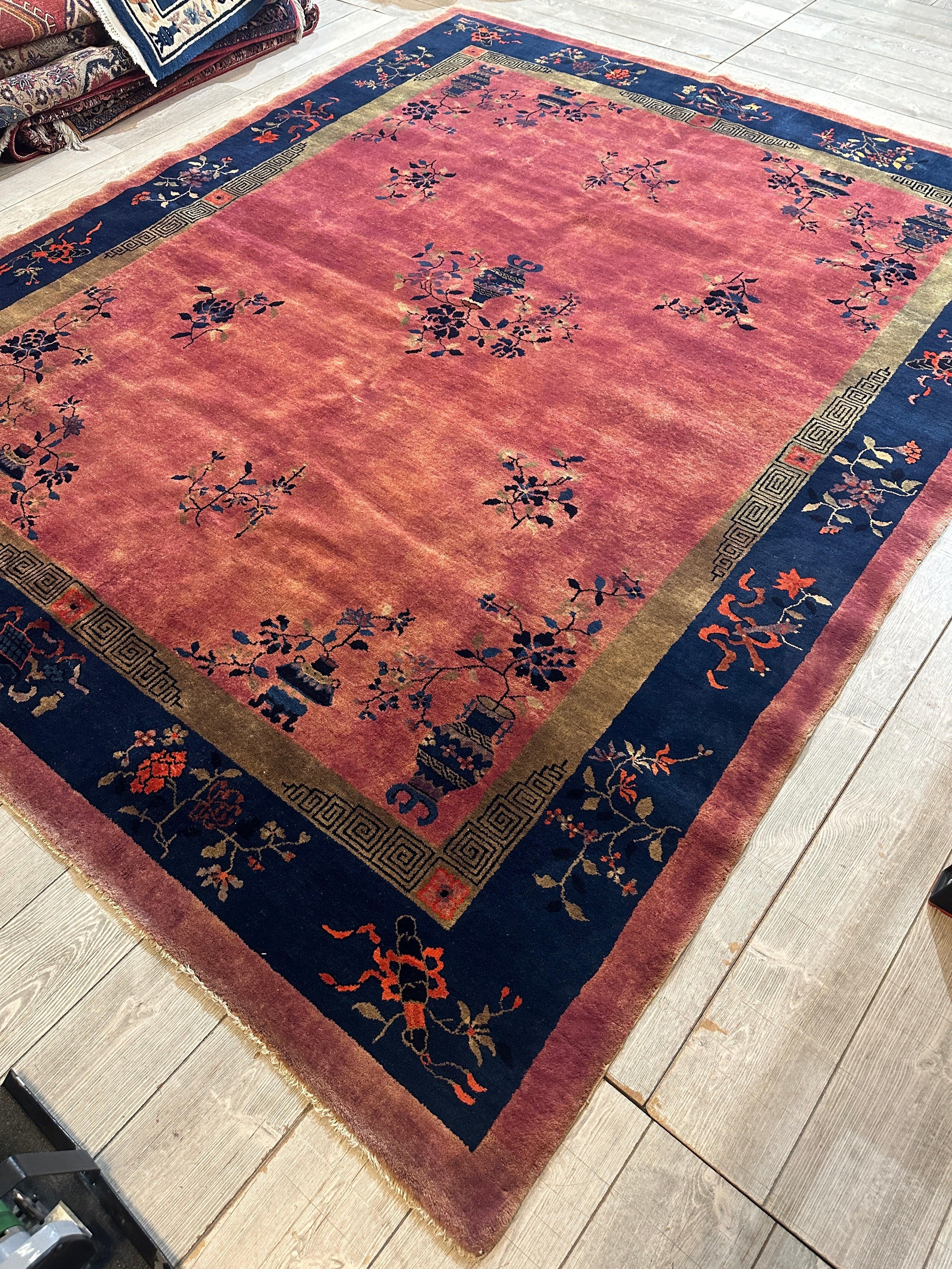 Antique Nicholas Chinese Art Deco Rug - 8'2" X 9'9" - Image 10