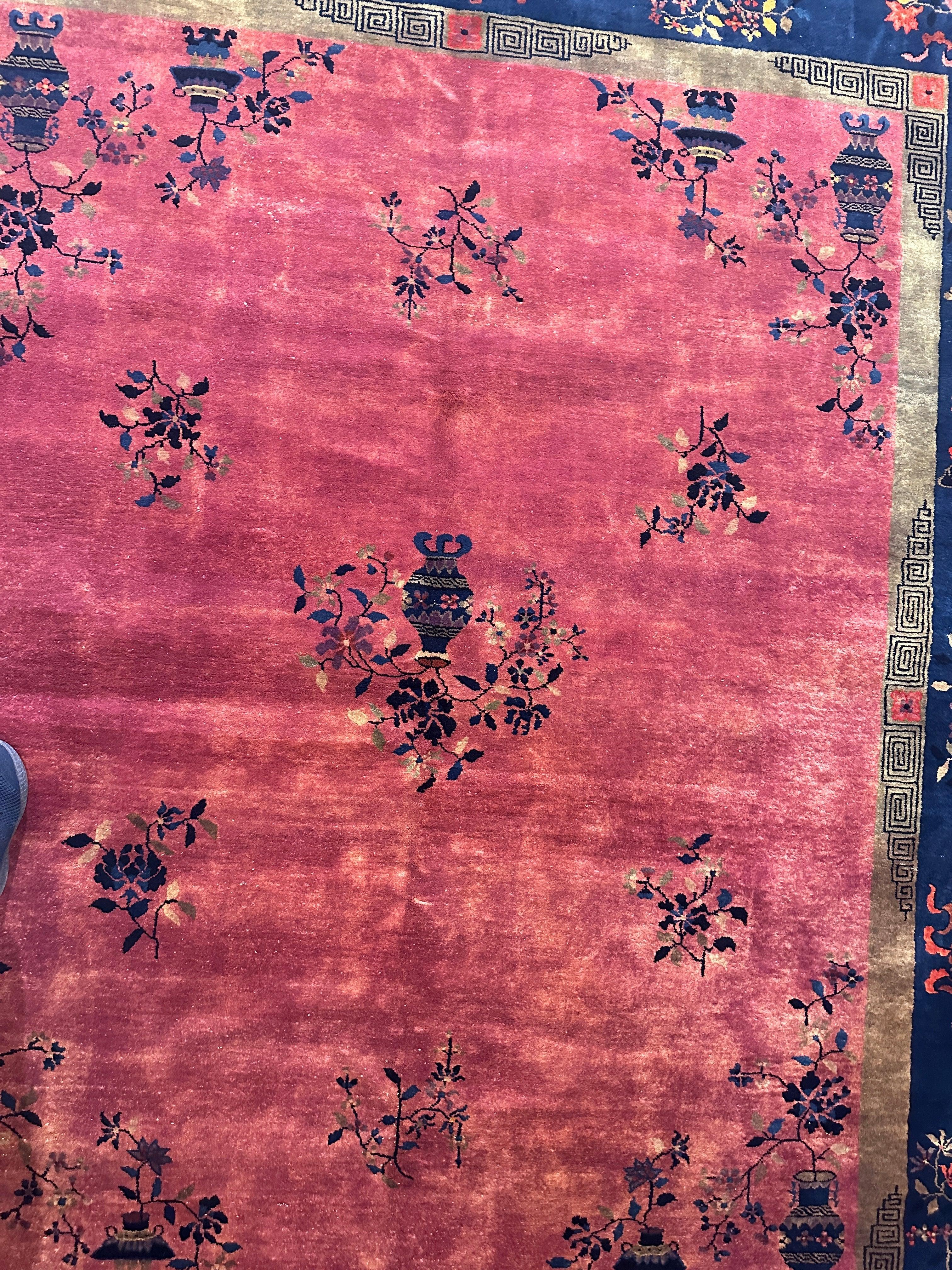 Antique Nicholas Chinese Art Deco Rug - 8'2" X 9'9" - Image 5