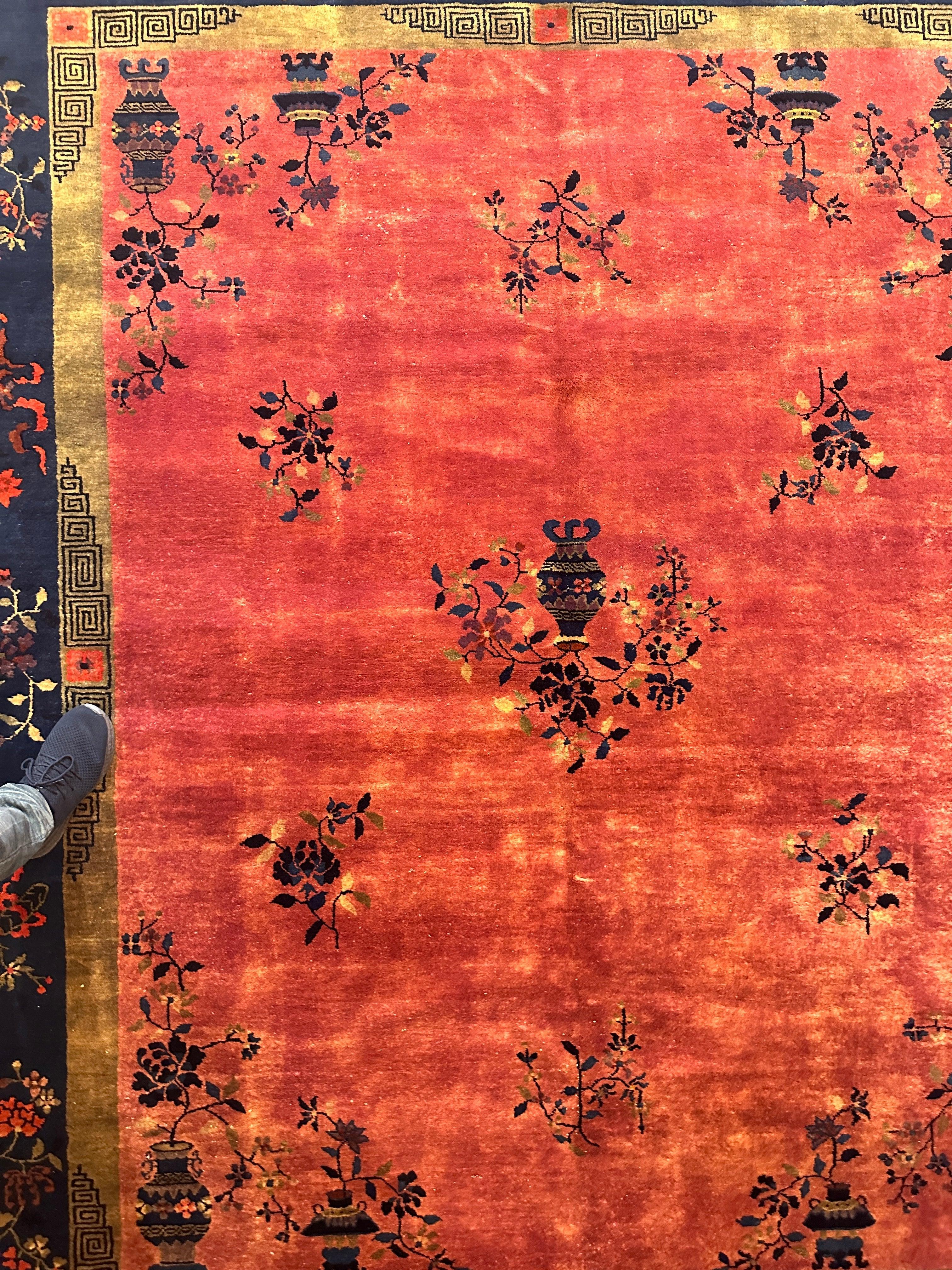 Antique Nicholas Chinese Art Deco Rug - 8'2" X 9'9" - Image 6