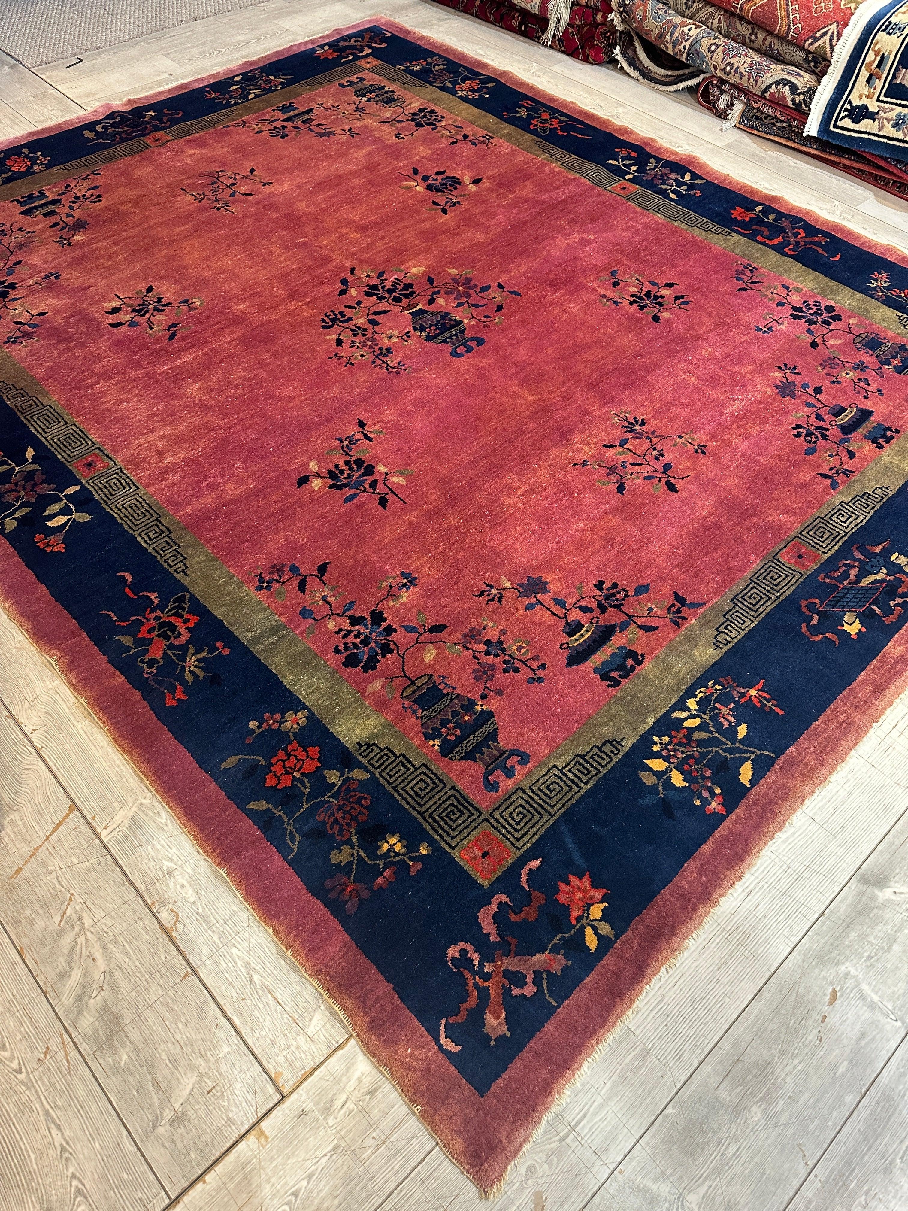 Antique Nicholas Chinese Art Deco Rug - 8'2" X 9'9" - Image 7