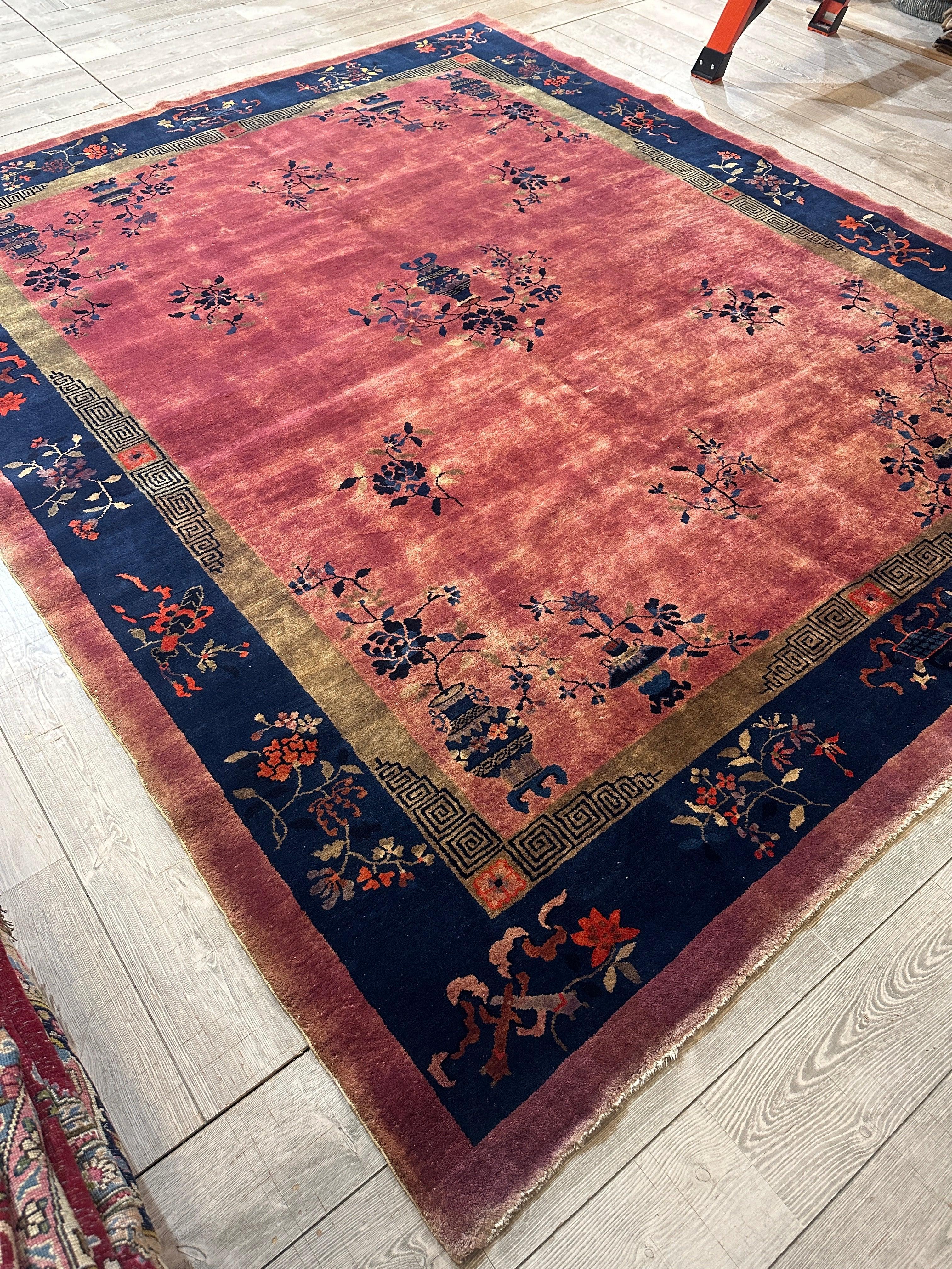 Antique Nicholas Chinese Art Deco Rug - 8'2" X 9'9" - Image 9