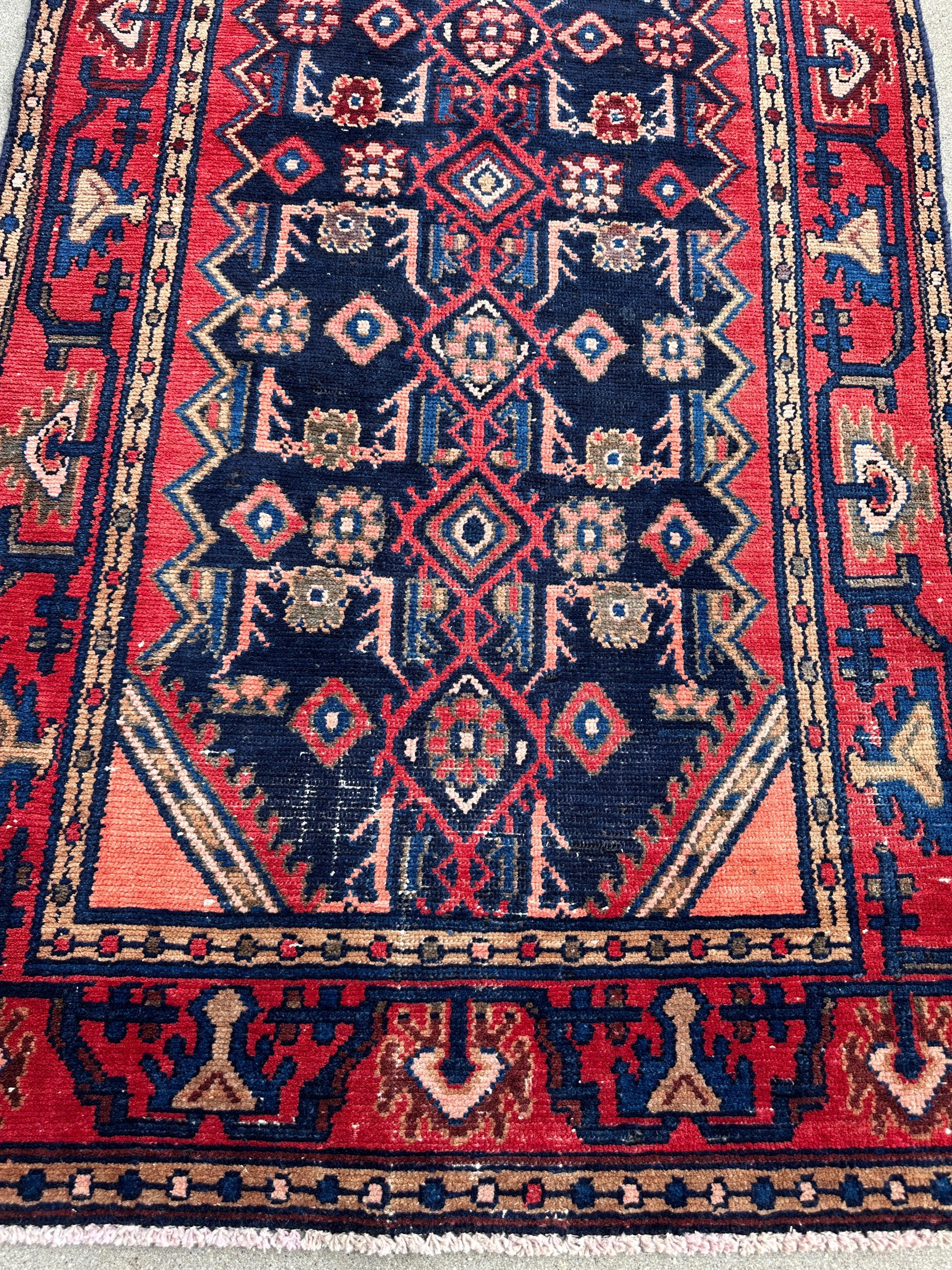 Antique Vegetable Dye Malayer Persian Runner Rug 3x10’4” - Image 17
