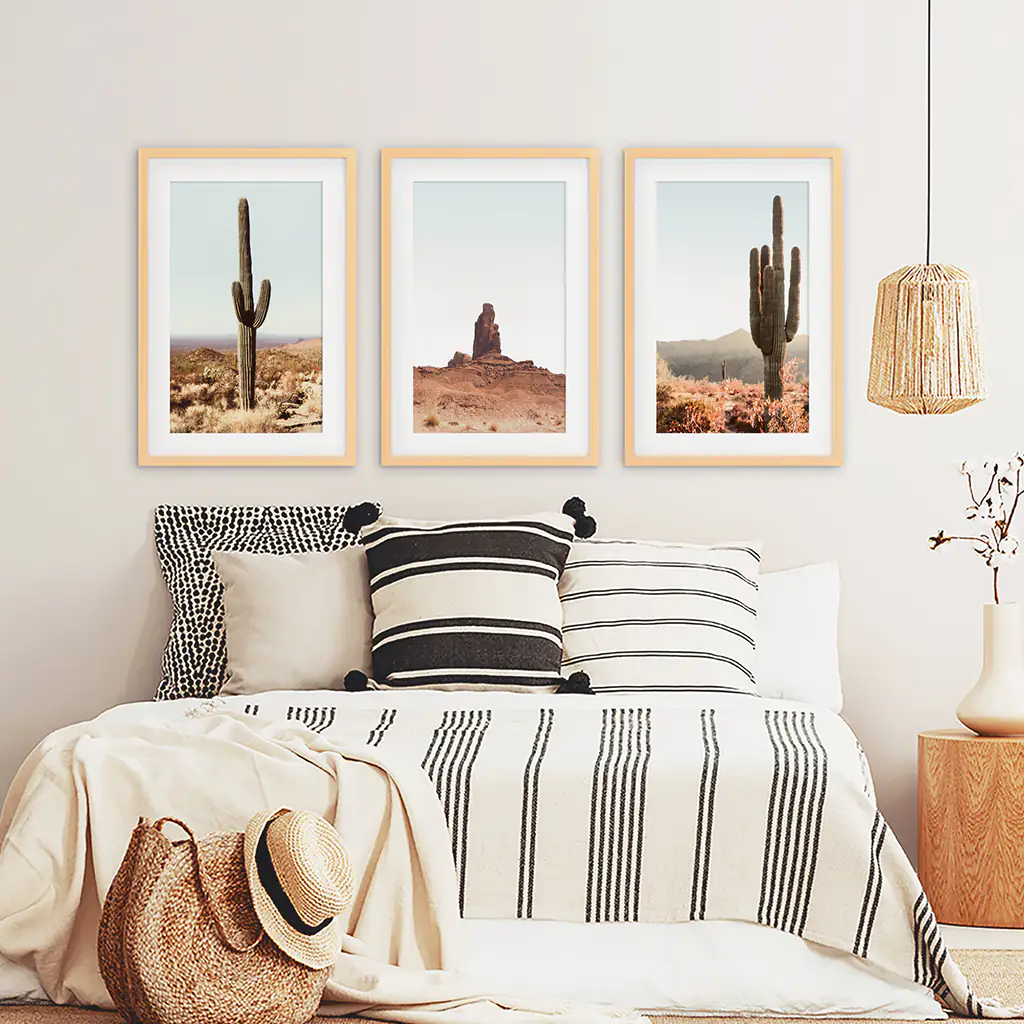 Arizona Desert Wall Art Set. Sedona Red Rocks, Saguaro Cacti - Image 7