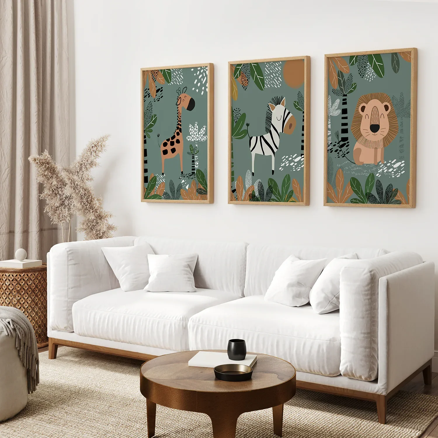 Baby Giraffe, Zebra, Lion Nursery Wall Decor - Image 3