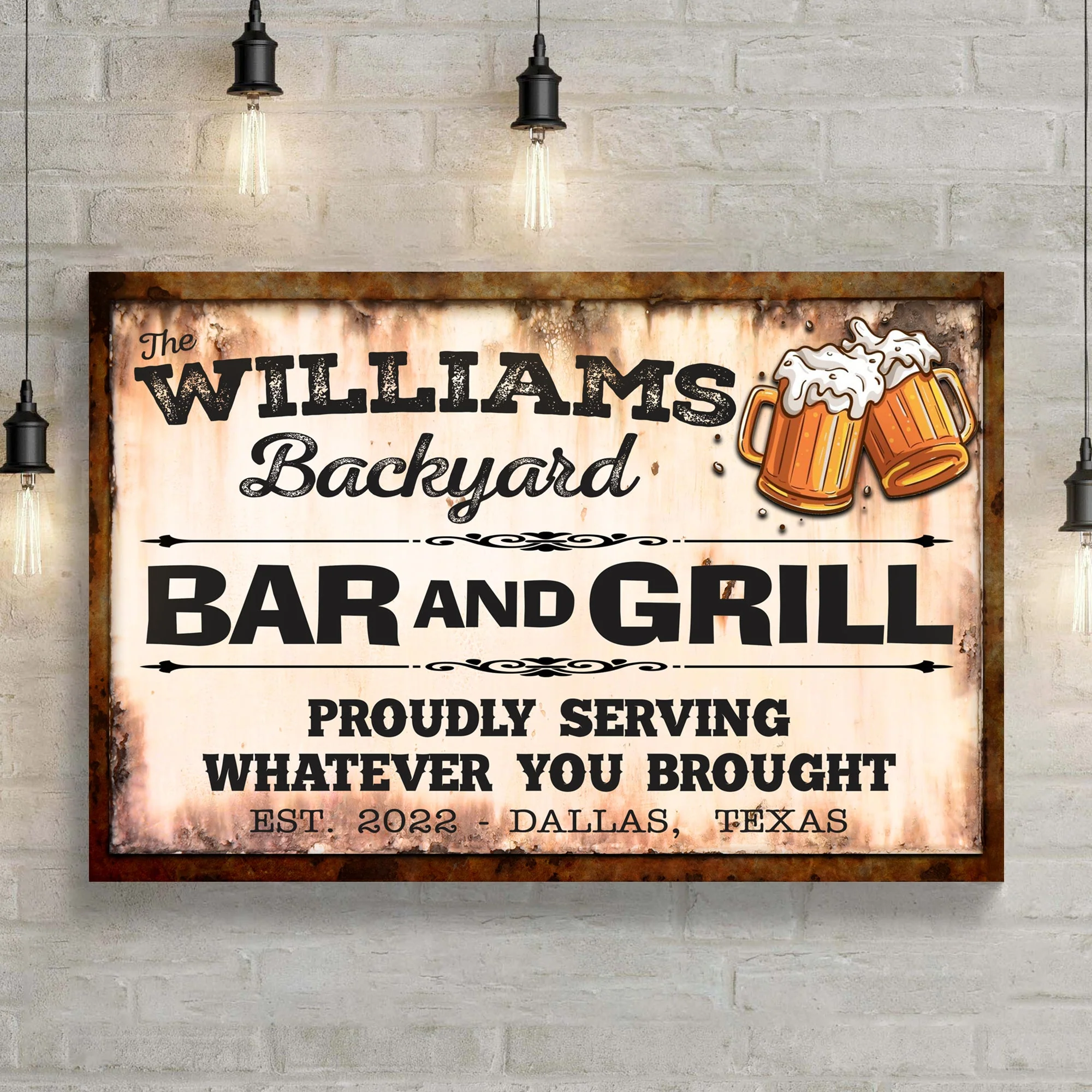 Backyard Bar & Grill Sign IX - Image 3