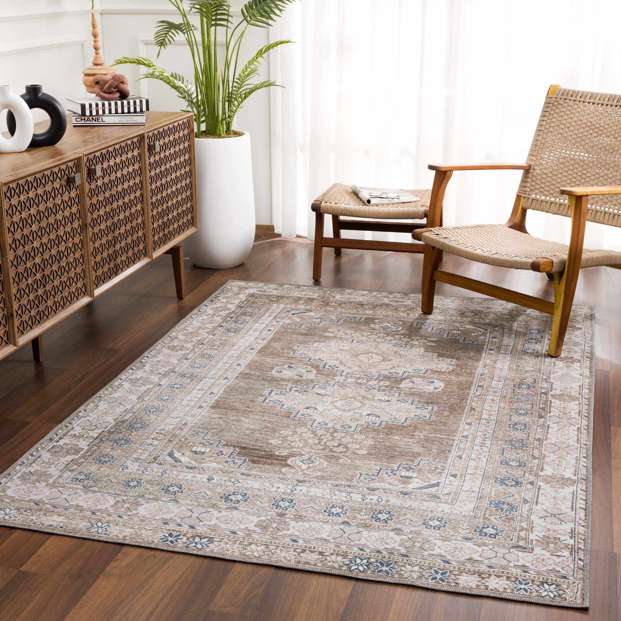 Baltinglass Flat Pile Washable Rug - Image 2