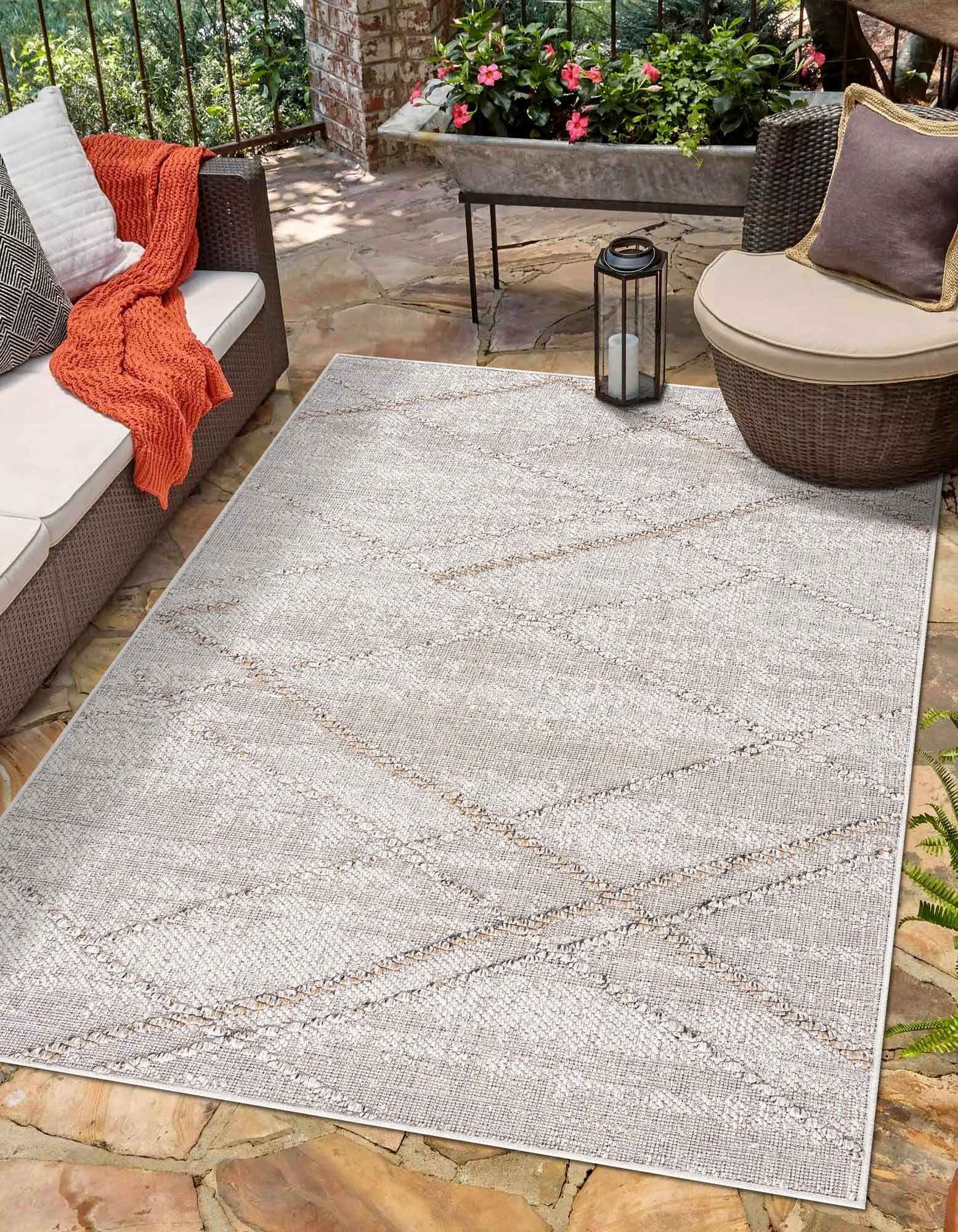 Baqer Bone & Tan Textured Performance Rug - Clearance - Image 4