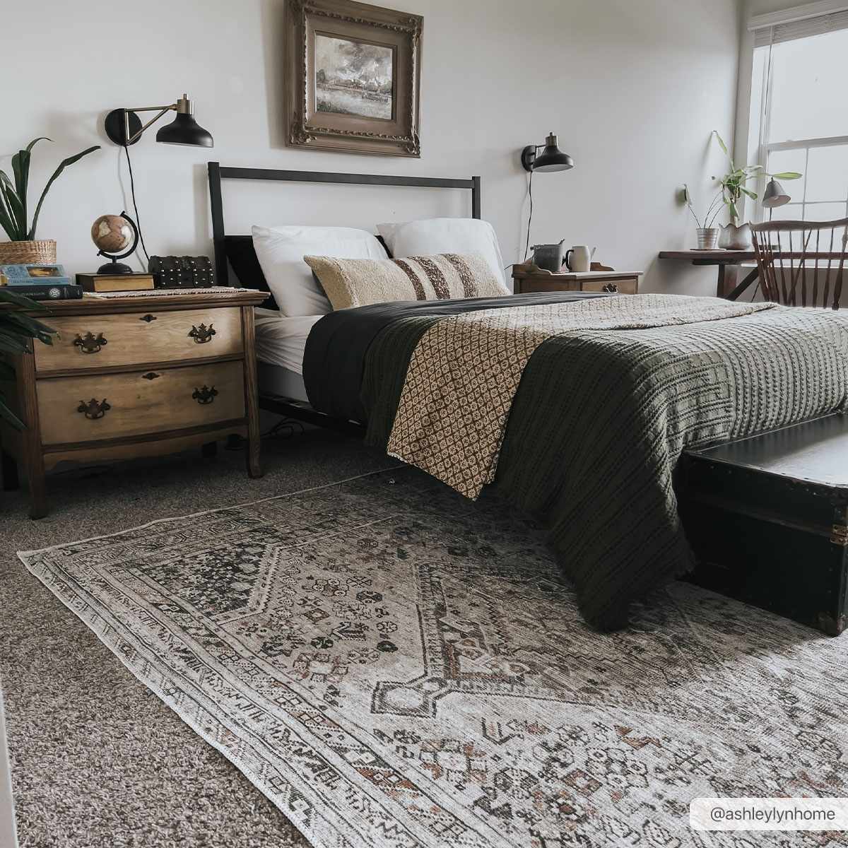 Barny Beige Flat Pile Washable Rug - Image 11