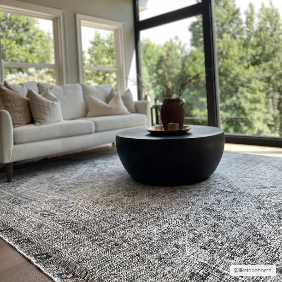 Barny Beige Flat Pile Washable Rug - Image 9