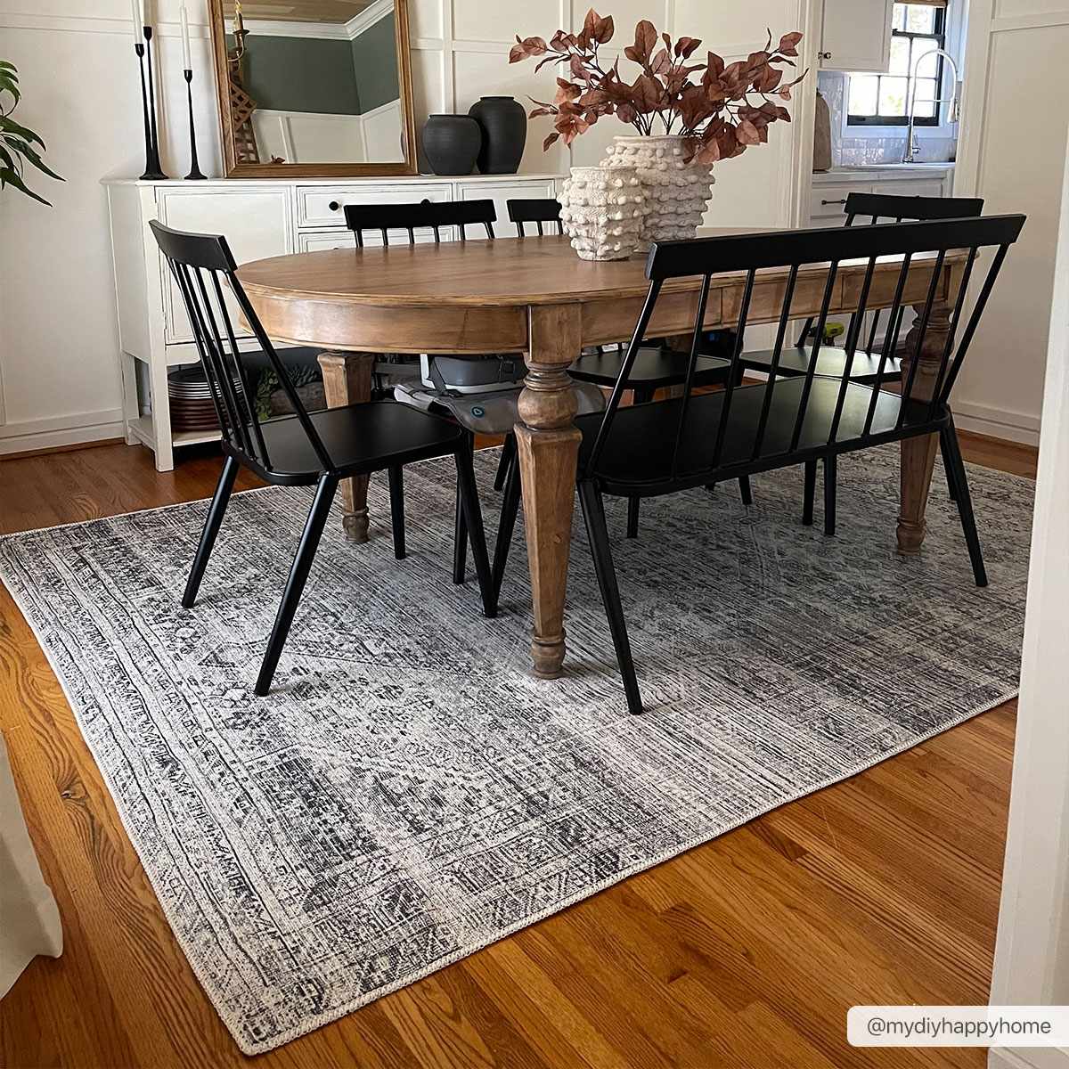 Barny Gray Blue Washable Rug - Image 5