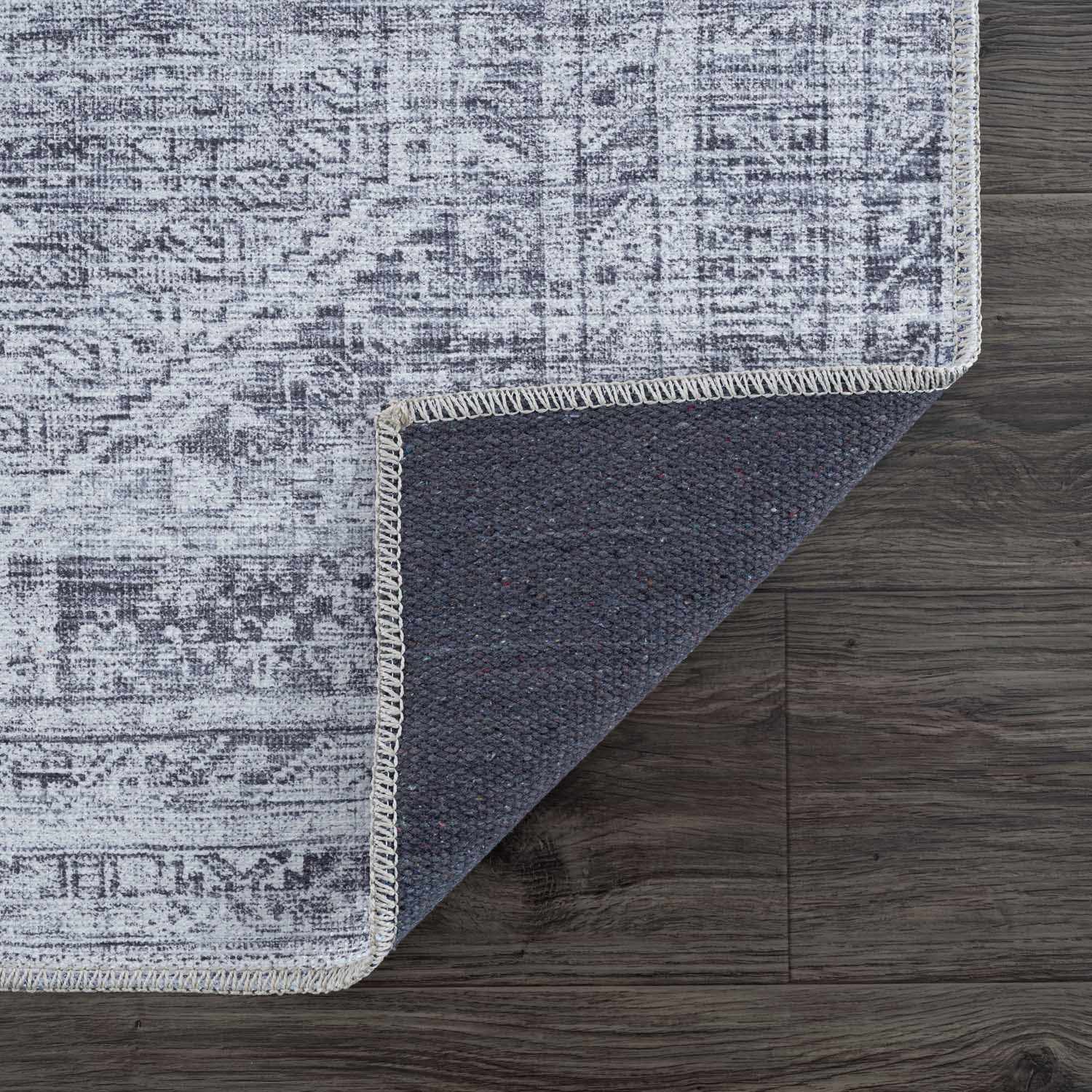 Barny Gray Blue Washable Rug - Image 6