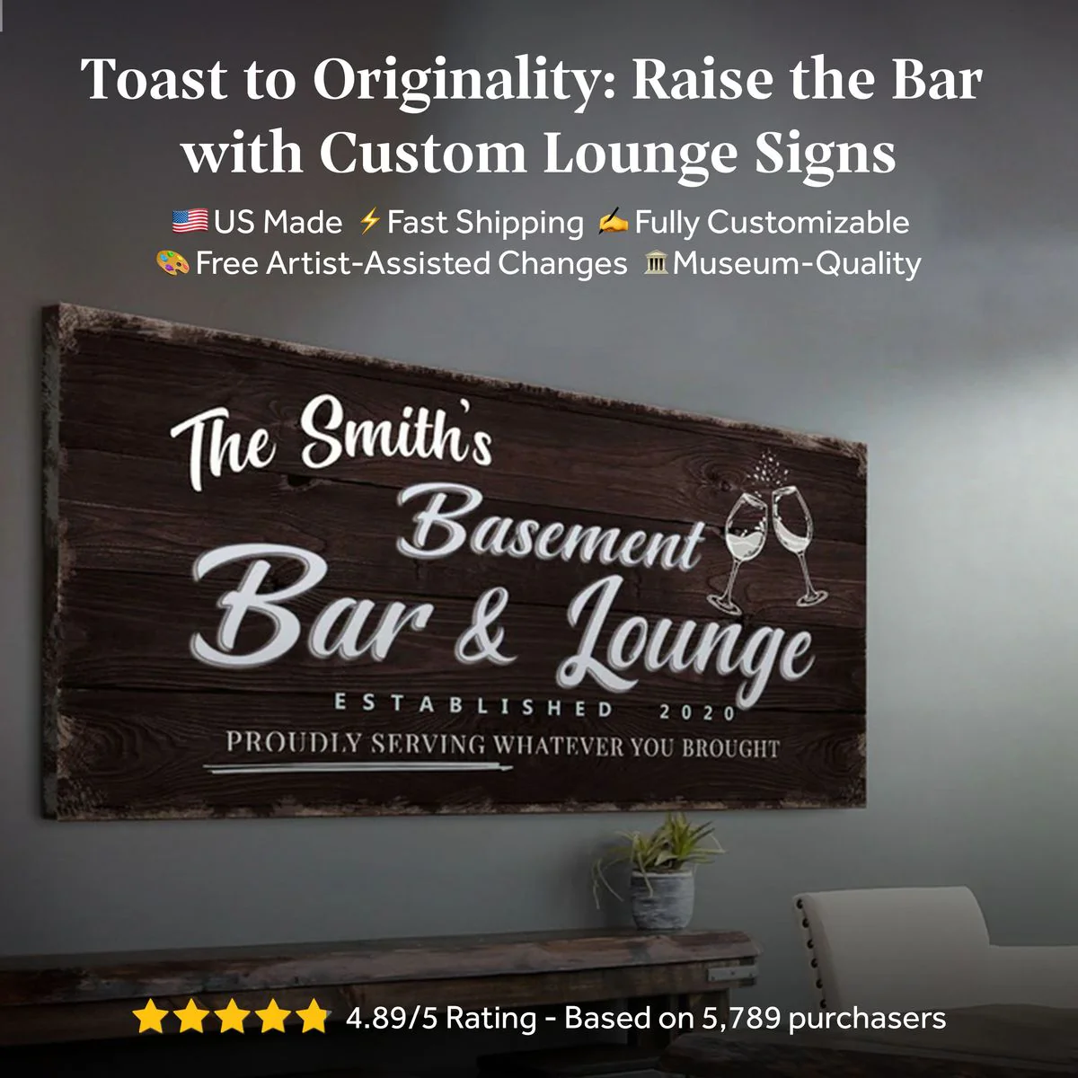 Basement Bar And Lounge Sign - Image 11