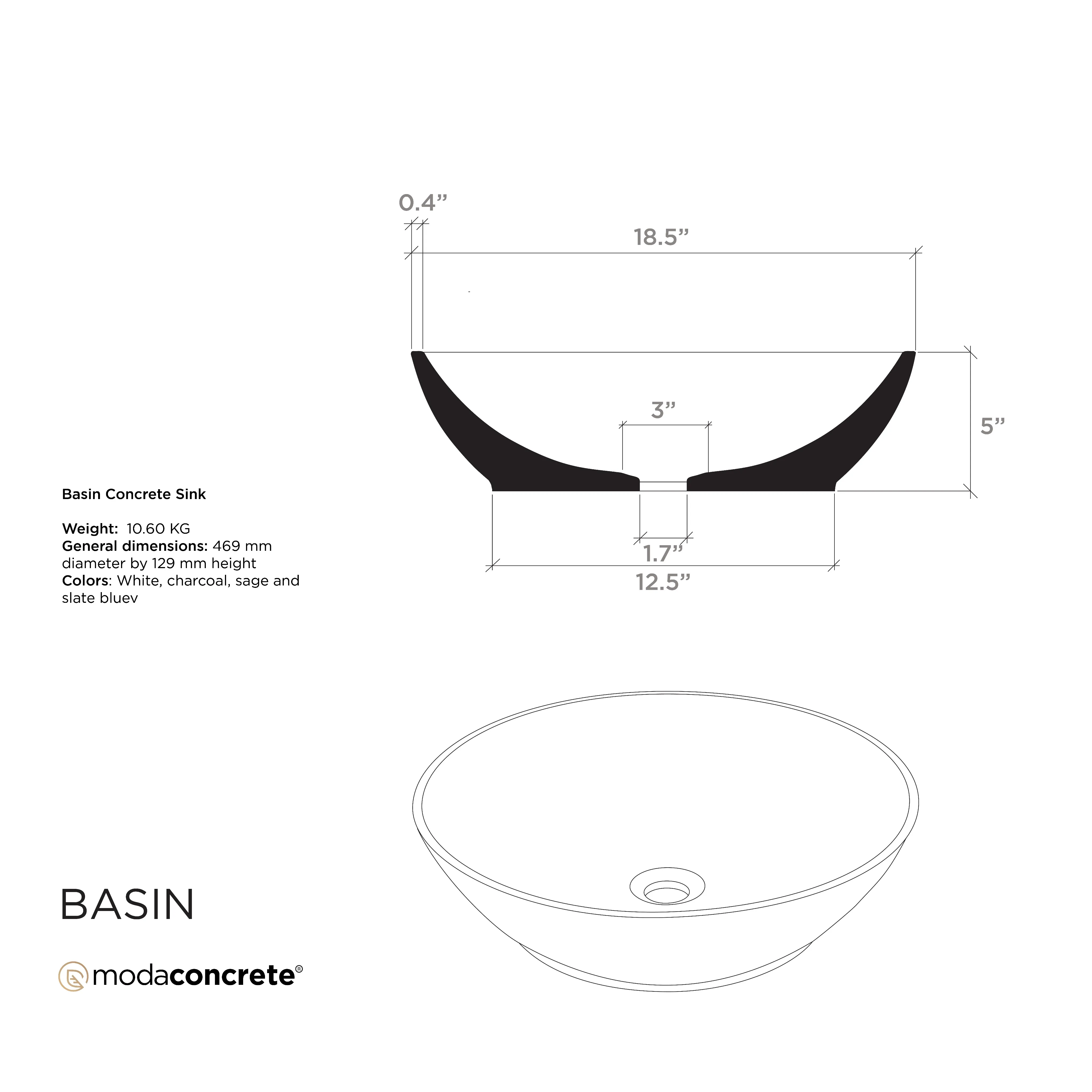 Basin Concrete Sink - Image 10