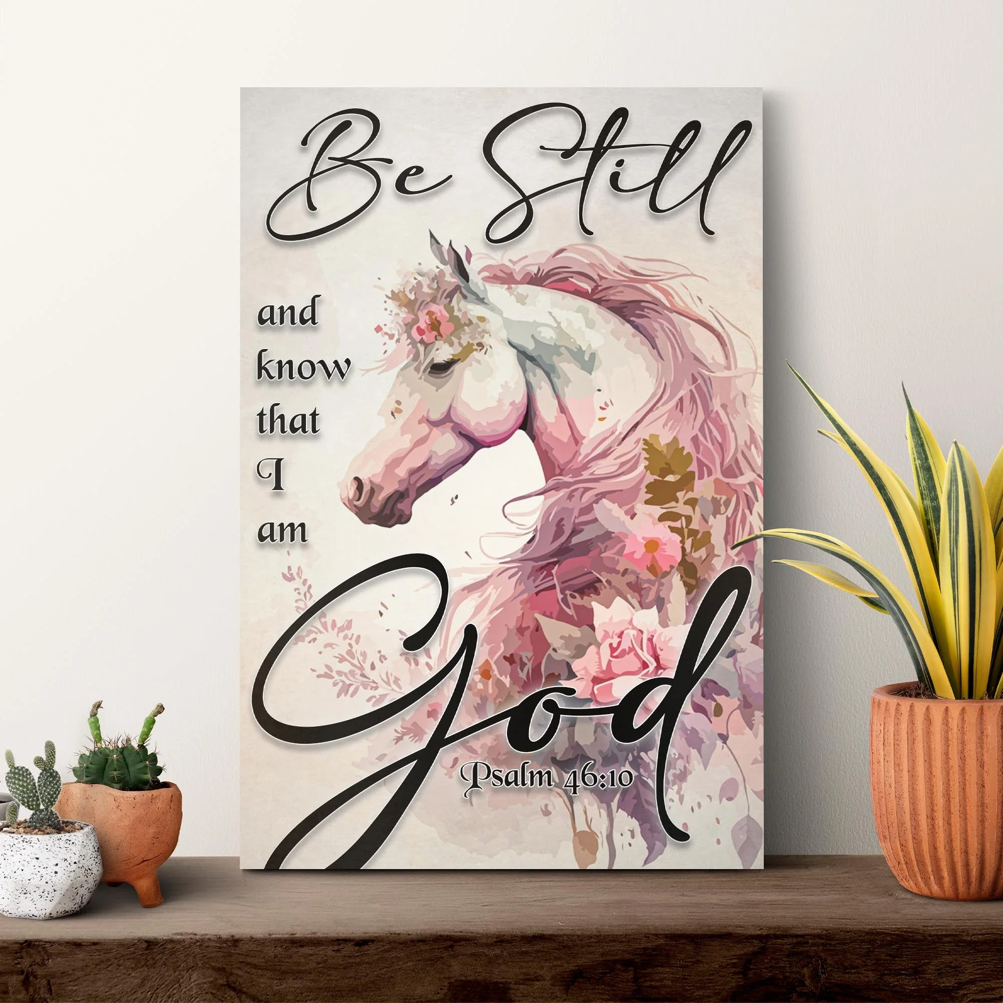 Be Still And Know That I Am God Psalm 46:10 Faith Sign IV - Image 2