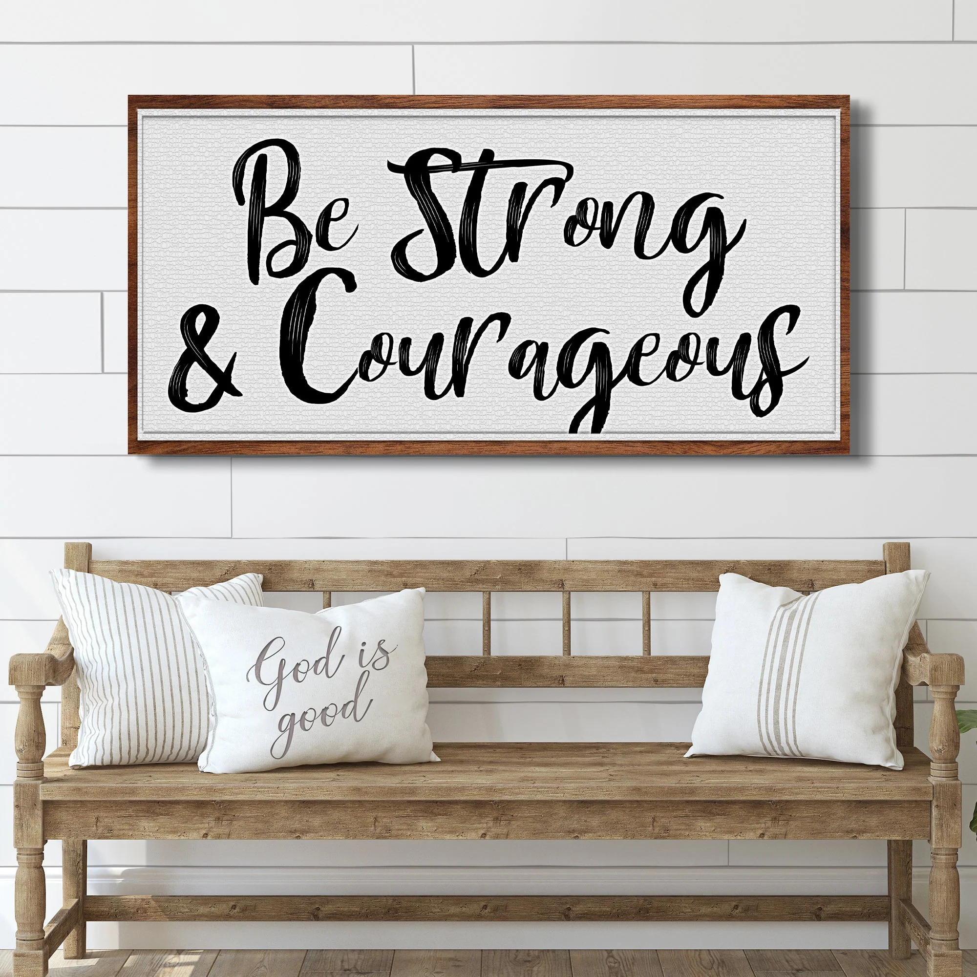Be Strong And Courageous Faith Sign IV - Image 2