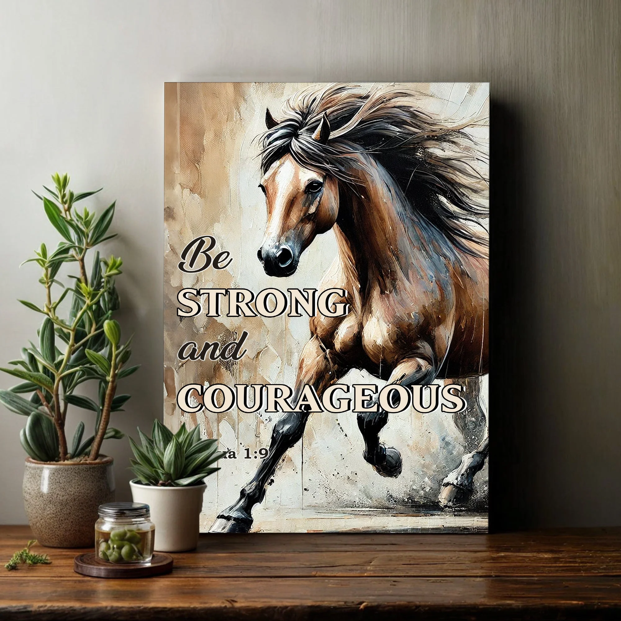 Be Strong And Courageous Faith Sign V - Image 3
