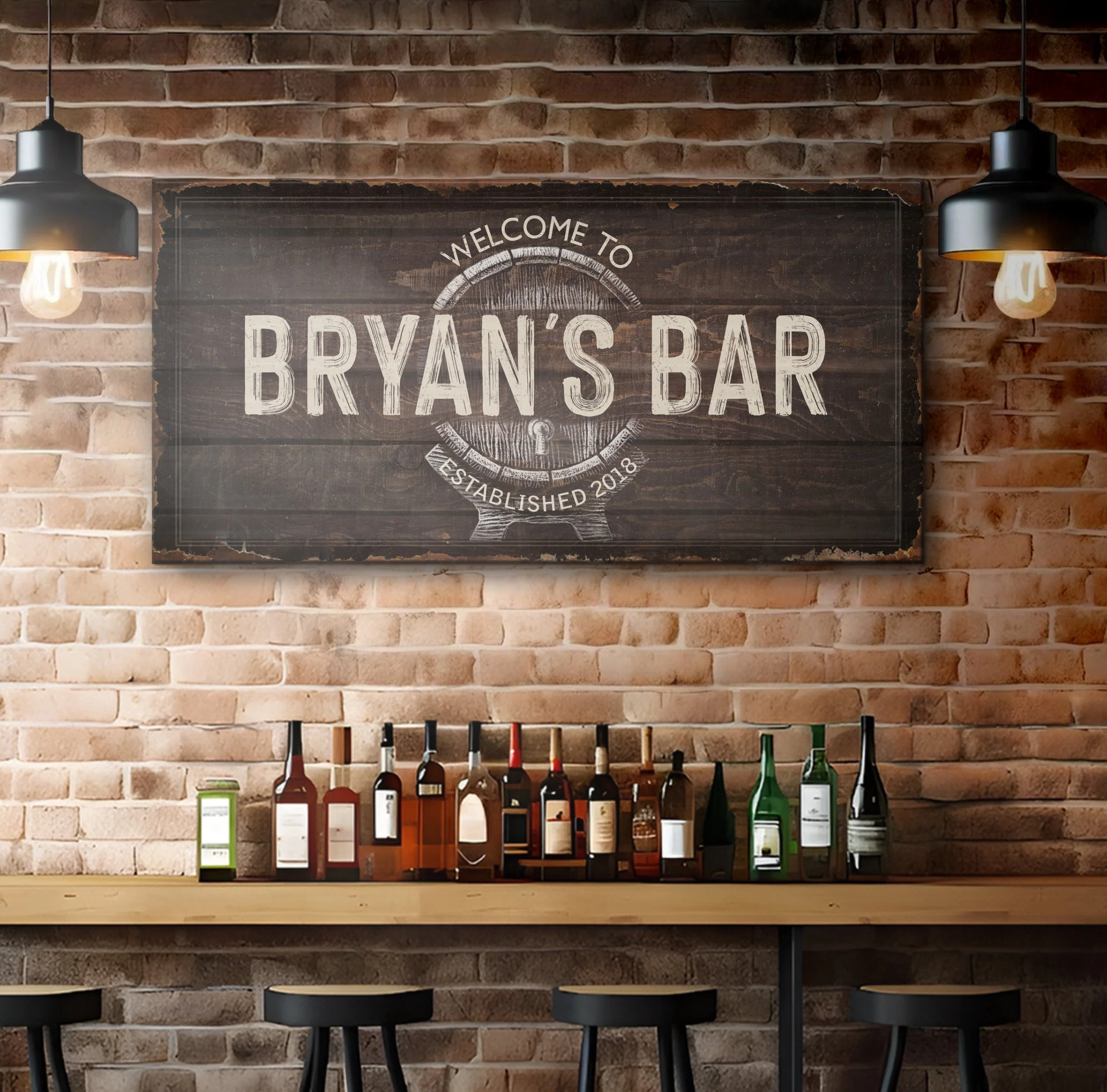 Beer Barrel Bar Sign - Image 2