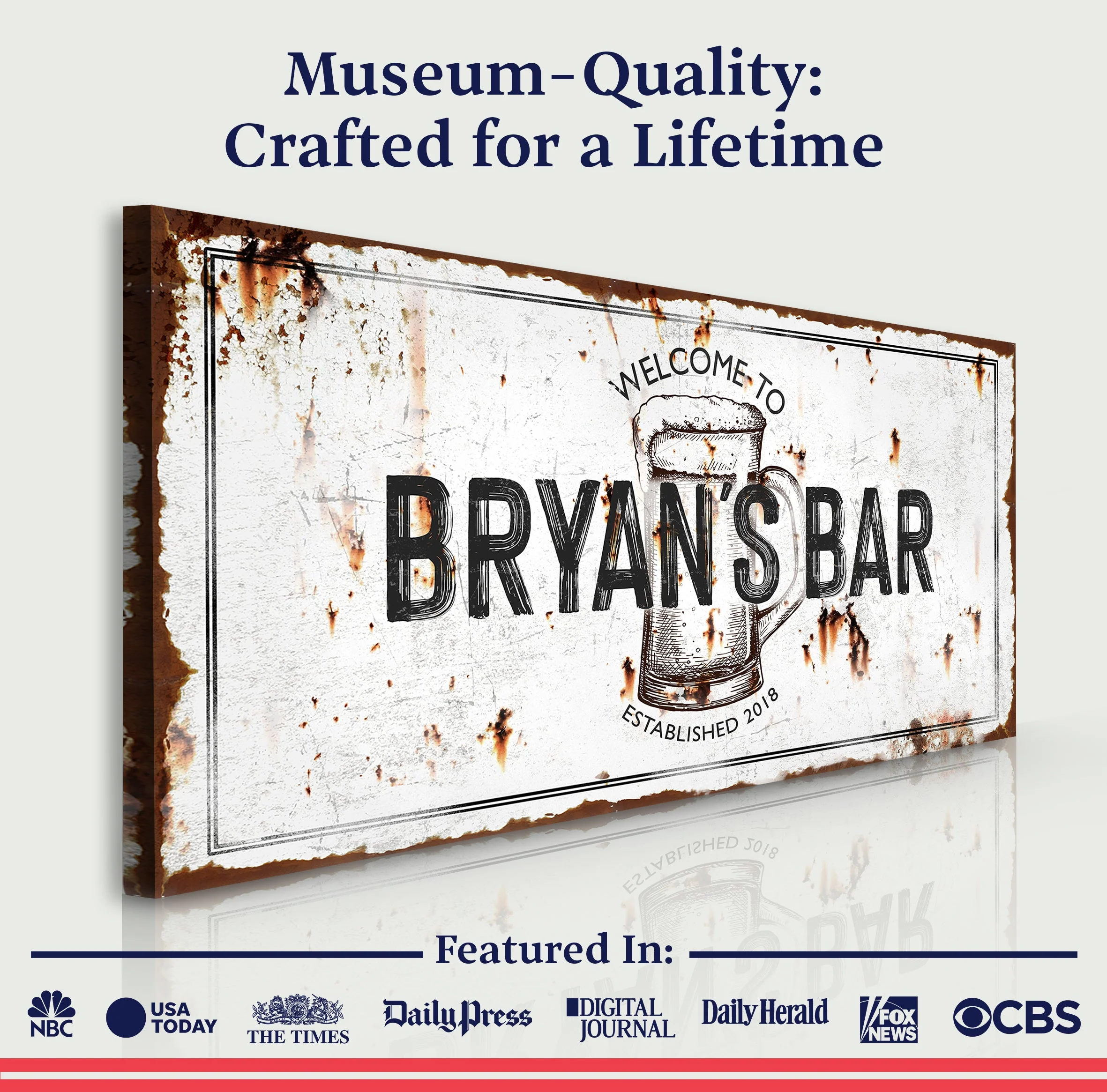 Beer Barrel Bar Sign II - Image 3