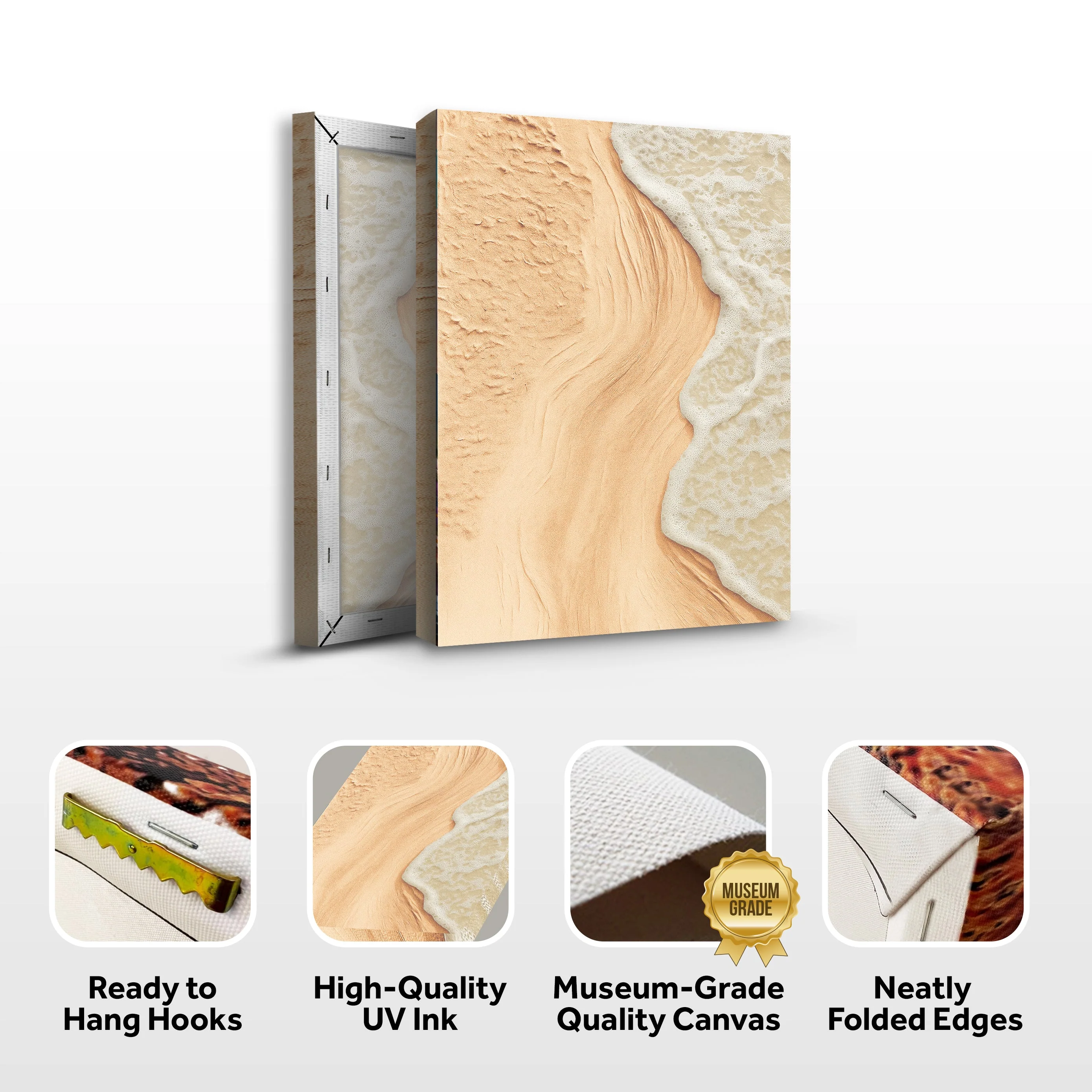 Beige Beach Coastal Wall Art - Image 8